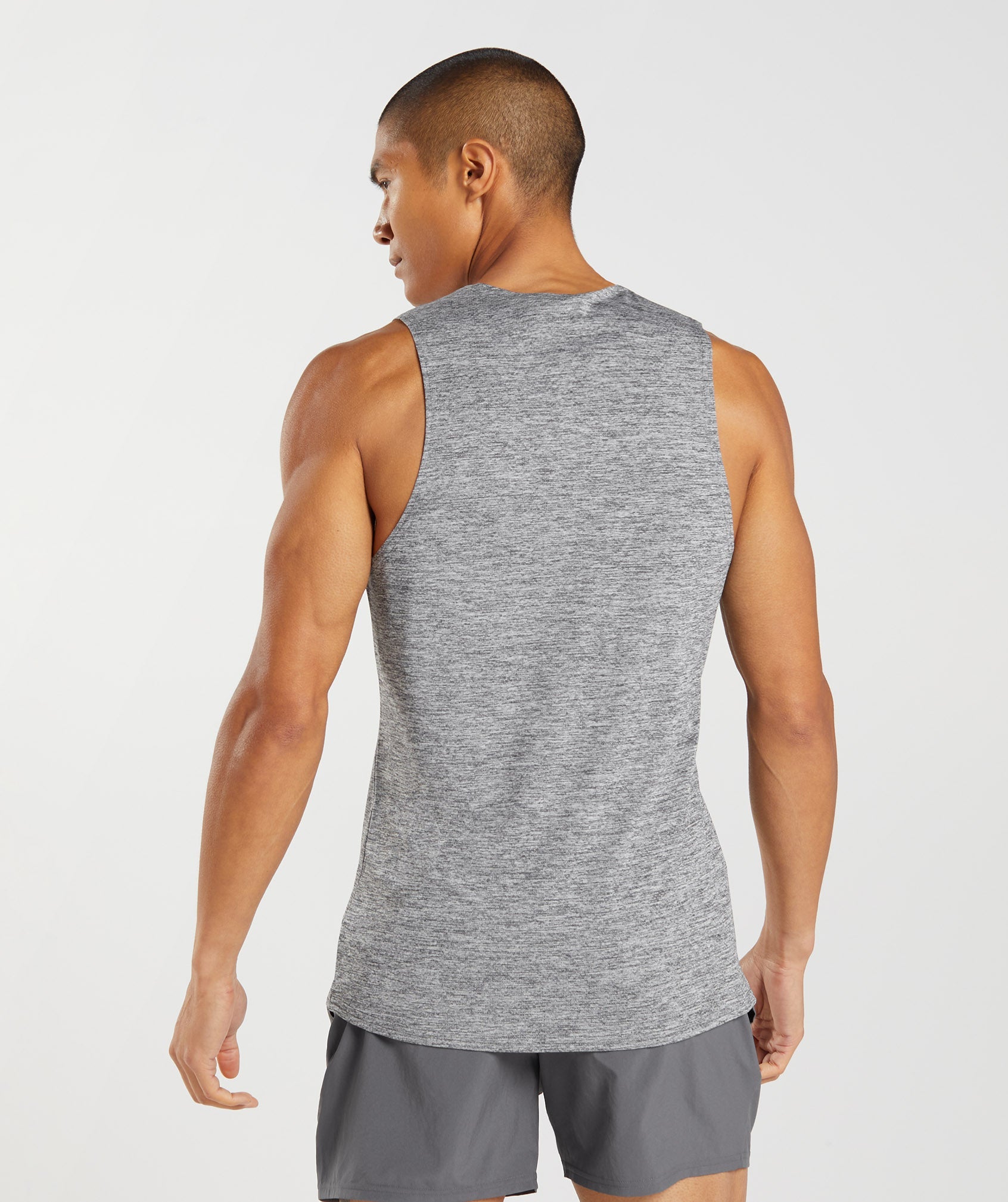 Camiseta Tirantes Gymshark Arrival Slim Marl Hombre Gris Claro | 8702165-LW