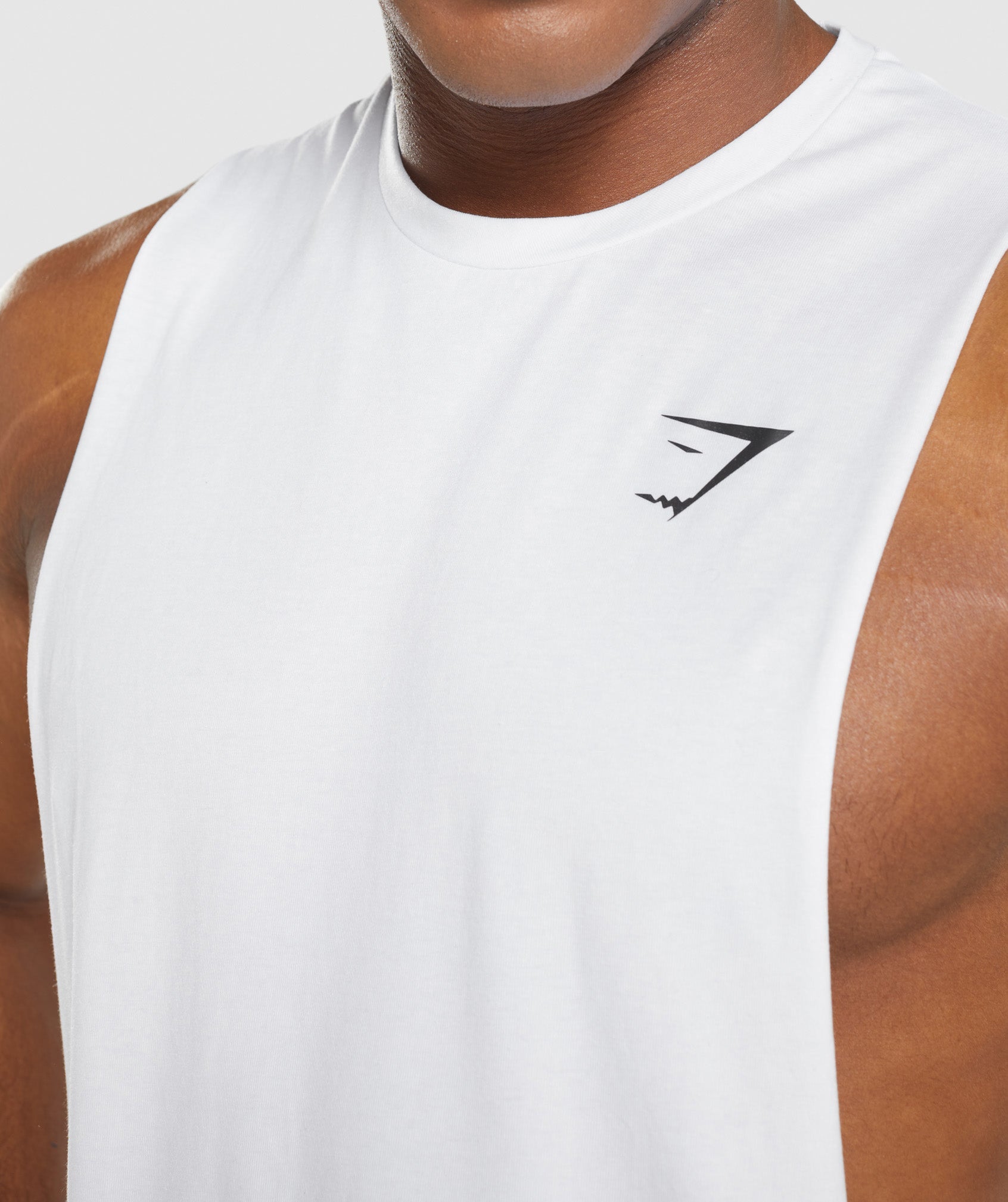 Camiseta Tirantes Gymshark Critical 2.0 Drop Arm Hombre Blancas | 2180973-OP