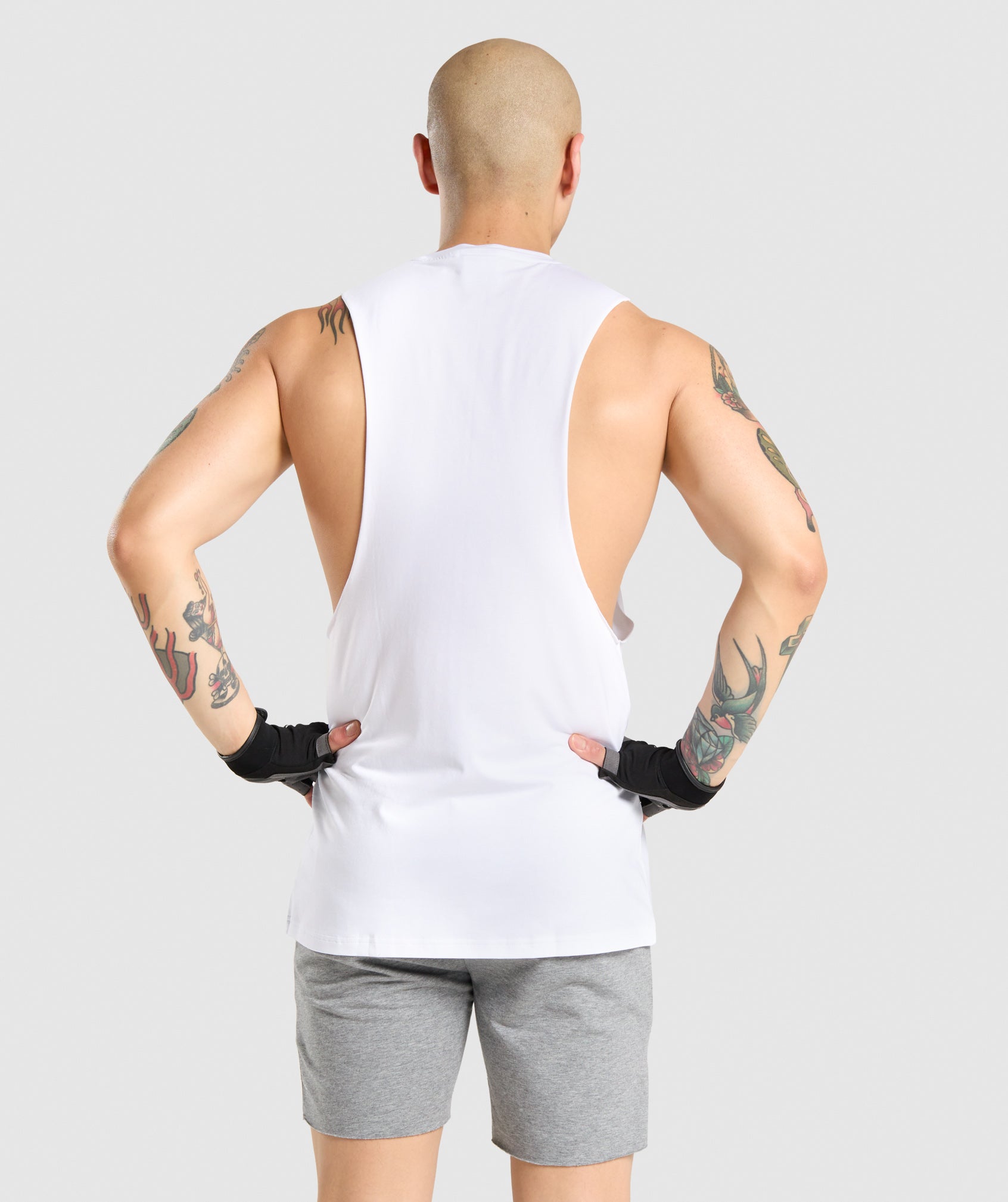 Camiseta Tirantes Gymshark Critical Drop Arm Hombre Blancas | 1482753-DZ