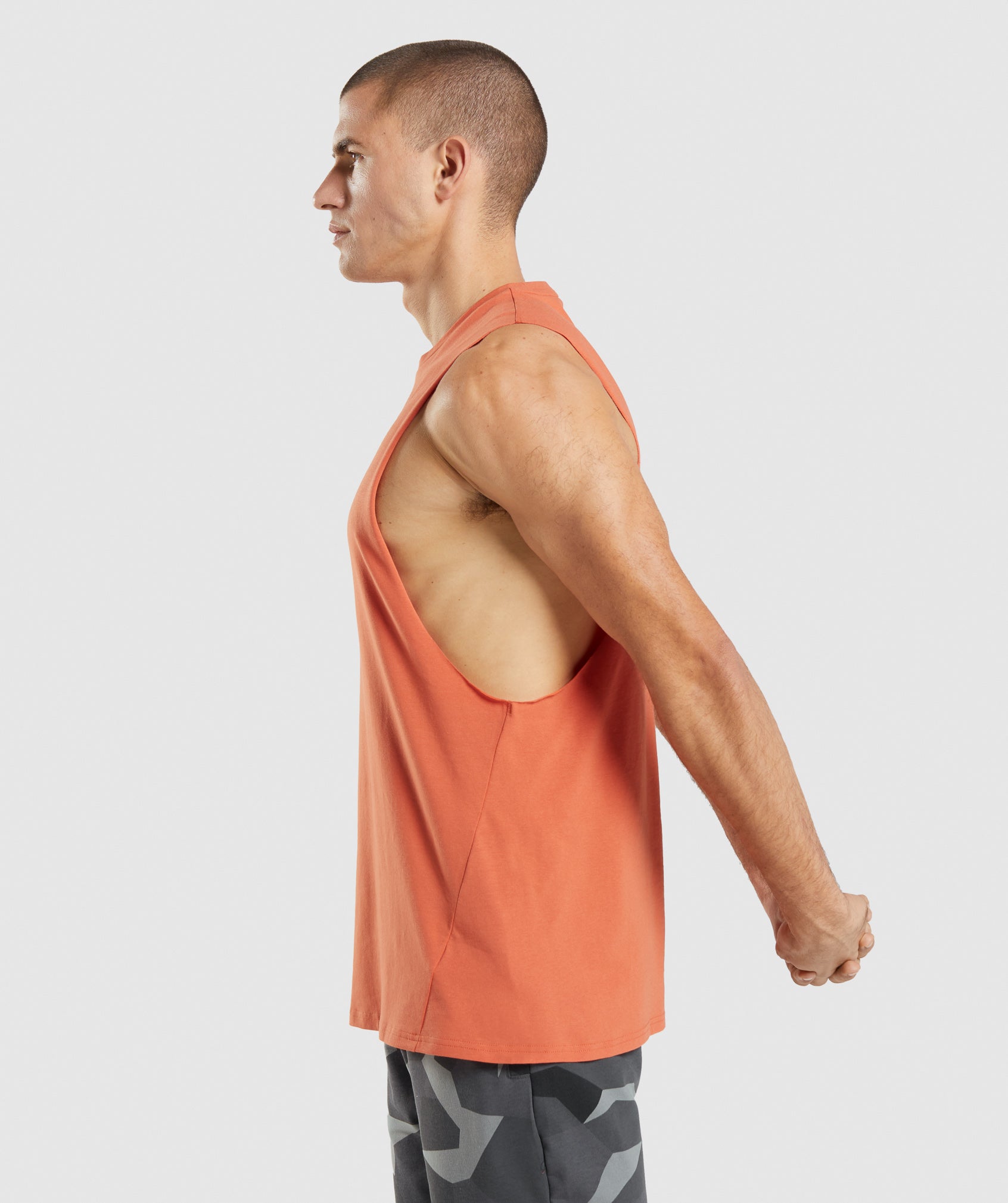 Camiseta Tirantes Gymshark Critical Drop Arm Hombre Naranjas | 5496081-GL