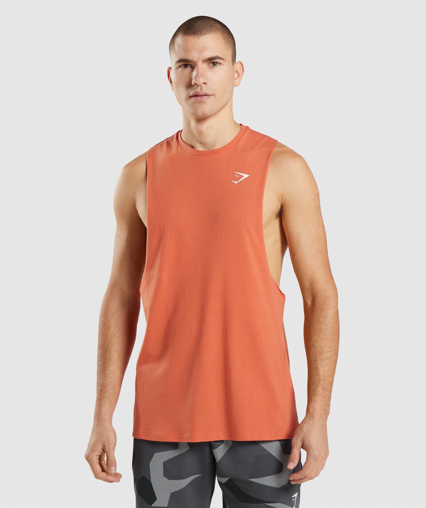 Camiseta Tirantes Gymshark Critical Drop Arm Hombre Naranjas | 5496081-GL