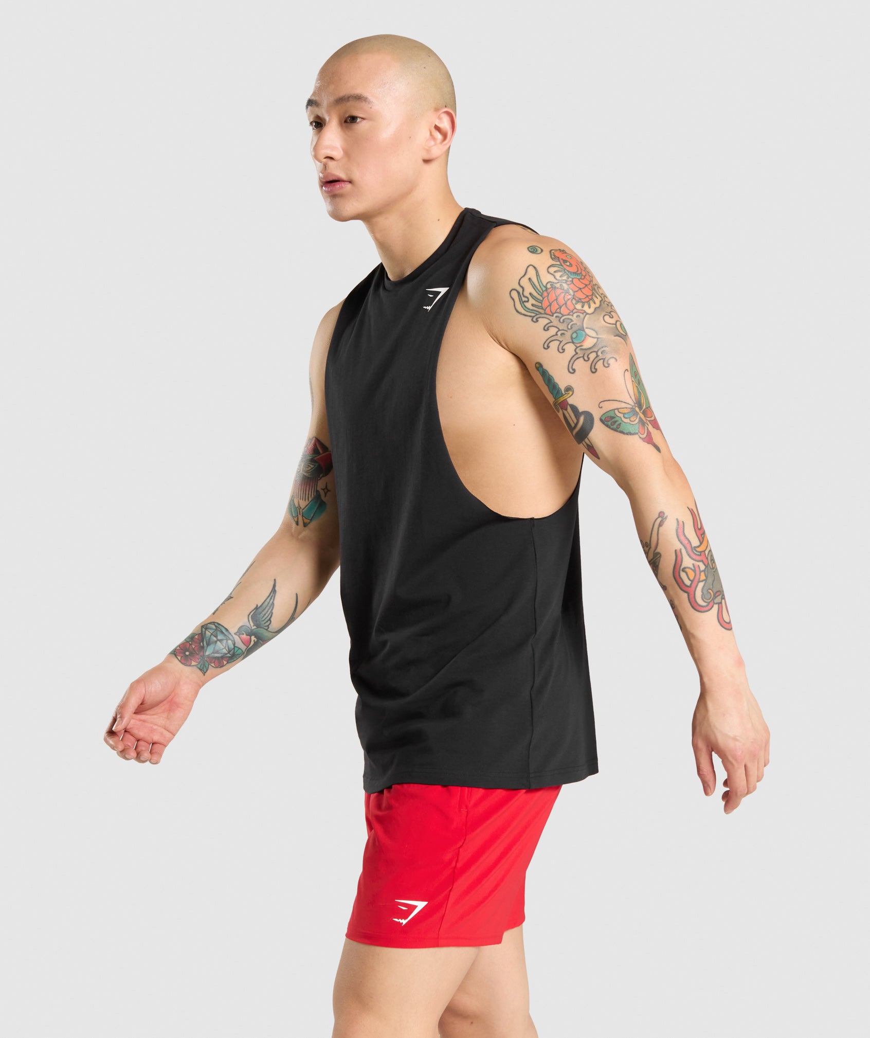 Camiseta Tirantes Gymshark Critical Drop Arm Hombre Negras | 8654023-CB