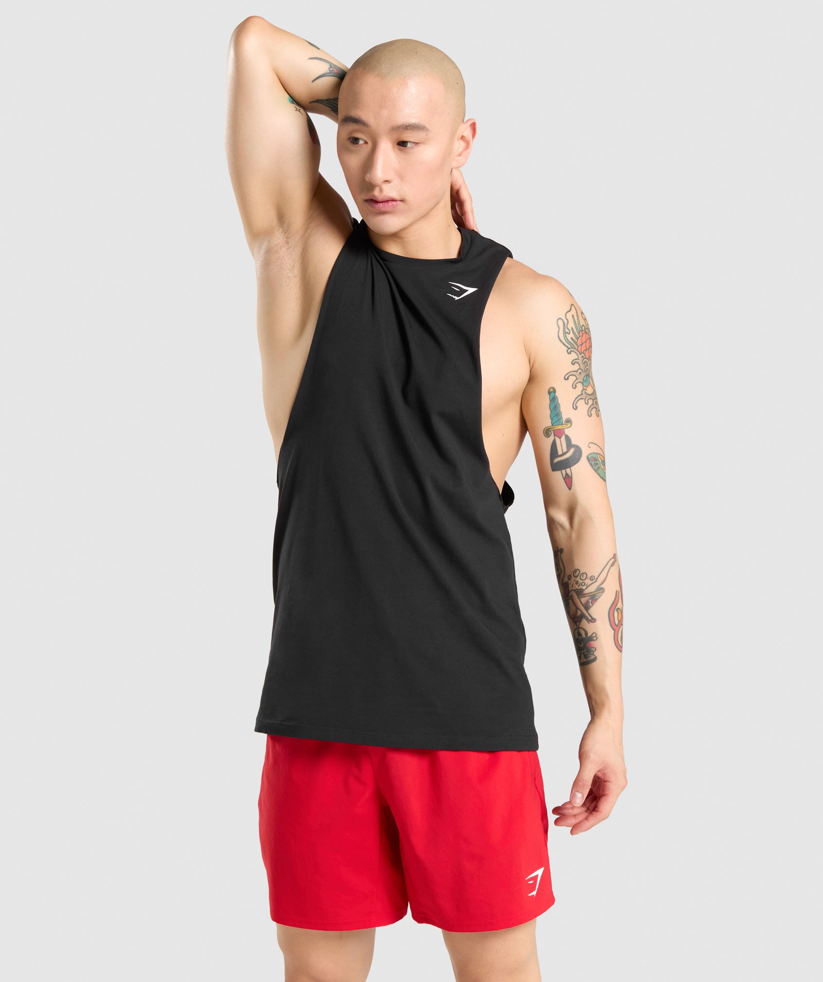 Camiseta Tirantes Gymshark Critical Drop Arm Hombre Negras | 8654023-CB