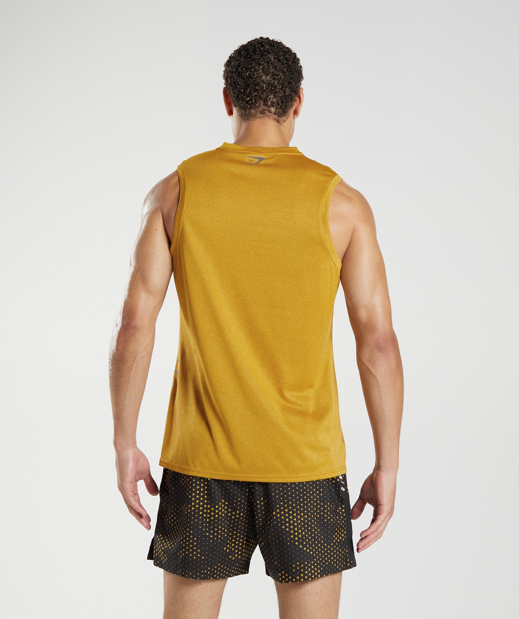 Camiseta Tirantes Gymshark Deporte Hombre Amarillo Negras | 0719682-VK