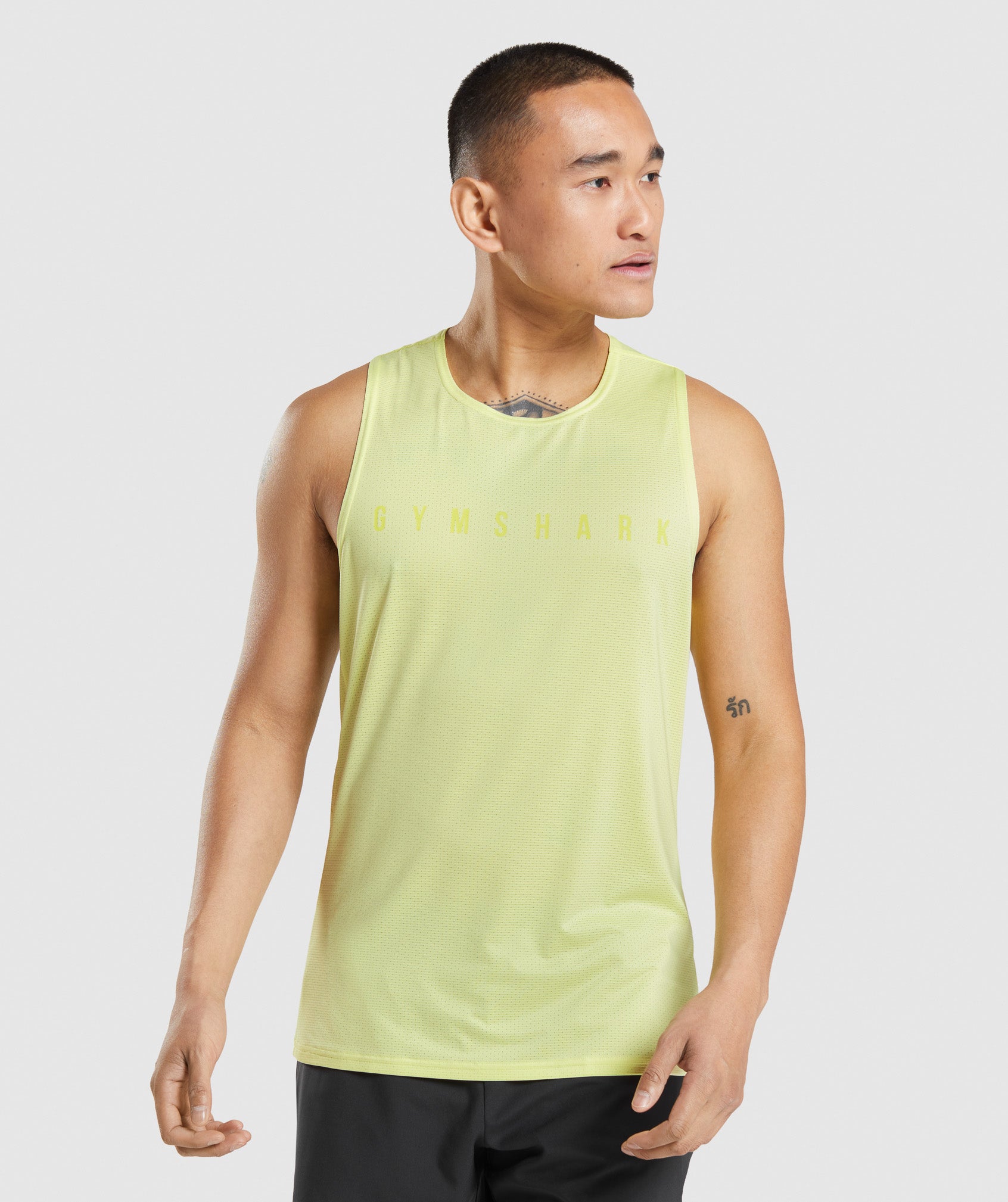 Camiseta Tirantes Gymshark Deporte Stripe Hombre Verde | 2431560-DI