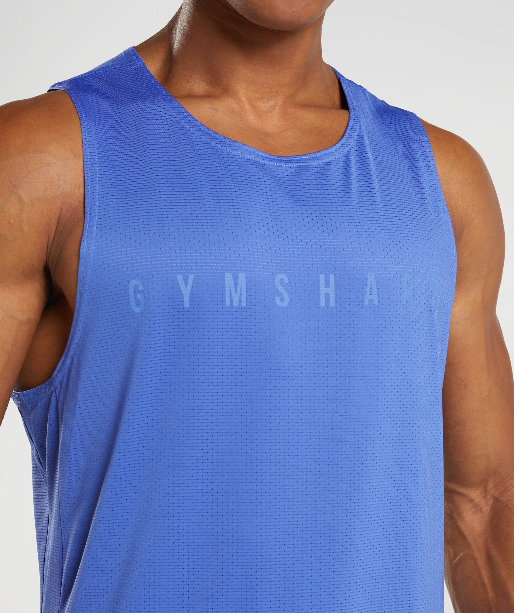 Camiseta Tirantes Gymshark Deporte Stripe Hombre Azules | 5701326-GJ