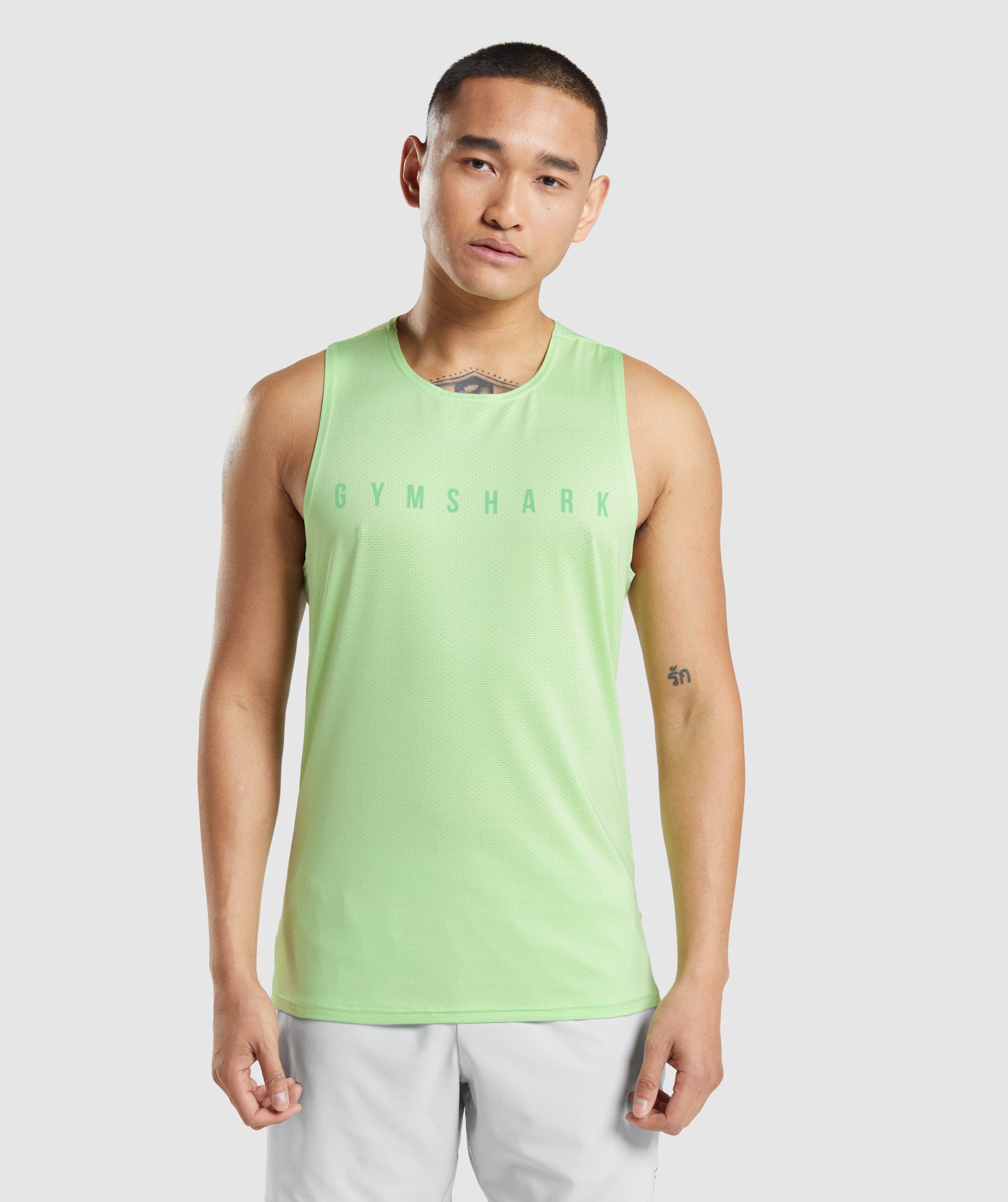 Camiseta Tirantes Gymshark Deporte Stripe Hombre Verde | 7054296-KL