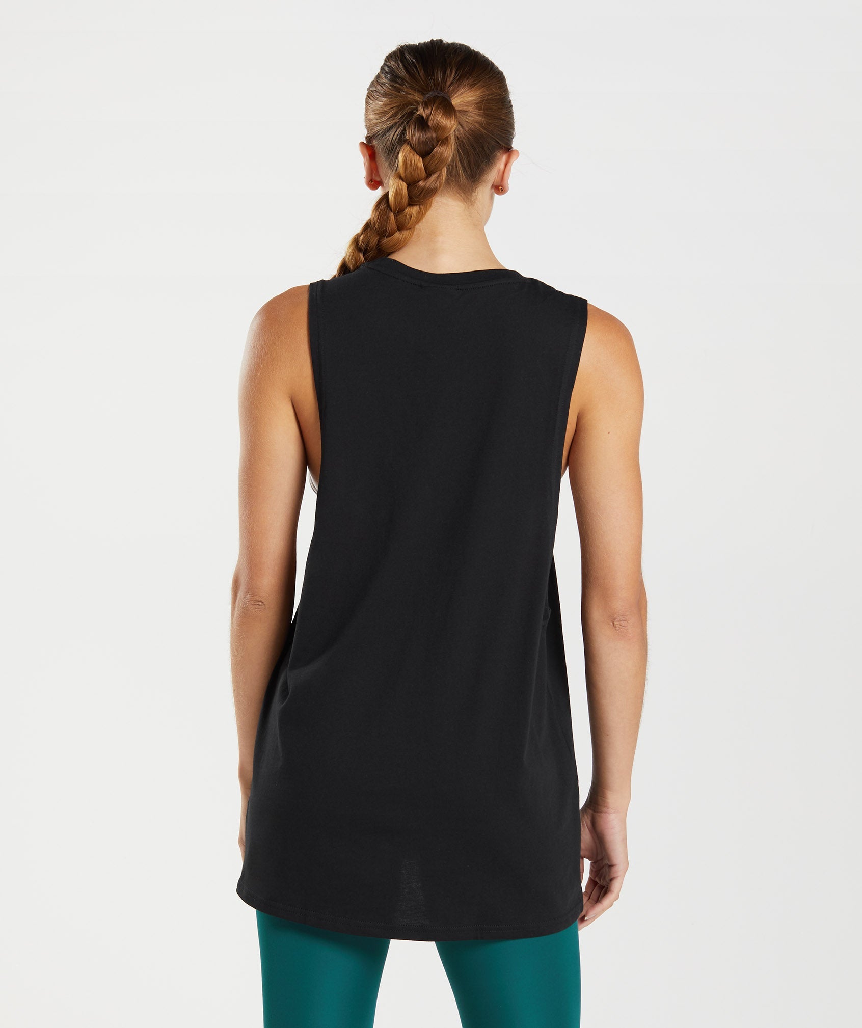 Camiseta Tirantes Gymshark Entrenamiento Drop Arm Mujer Negras | 2784561-UK