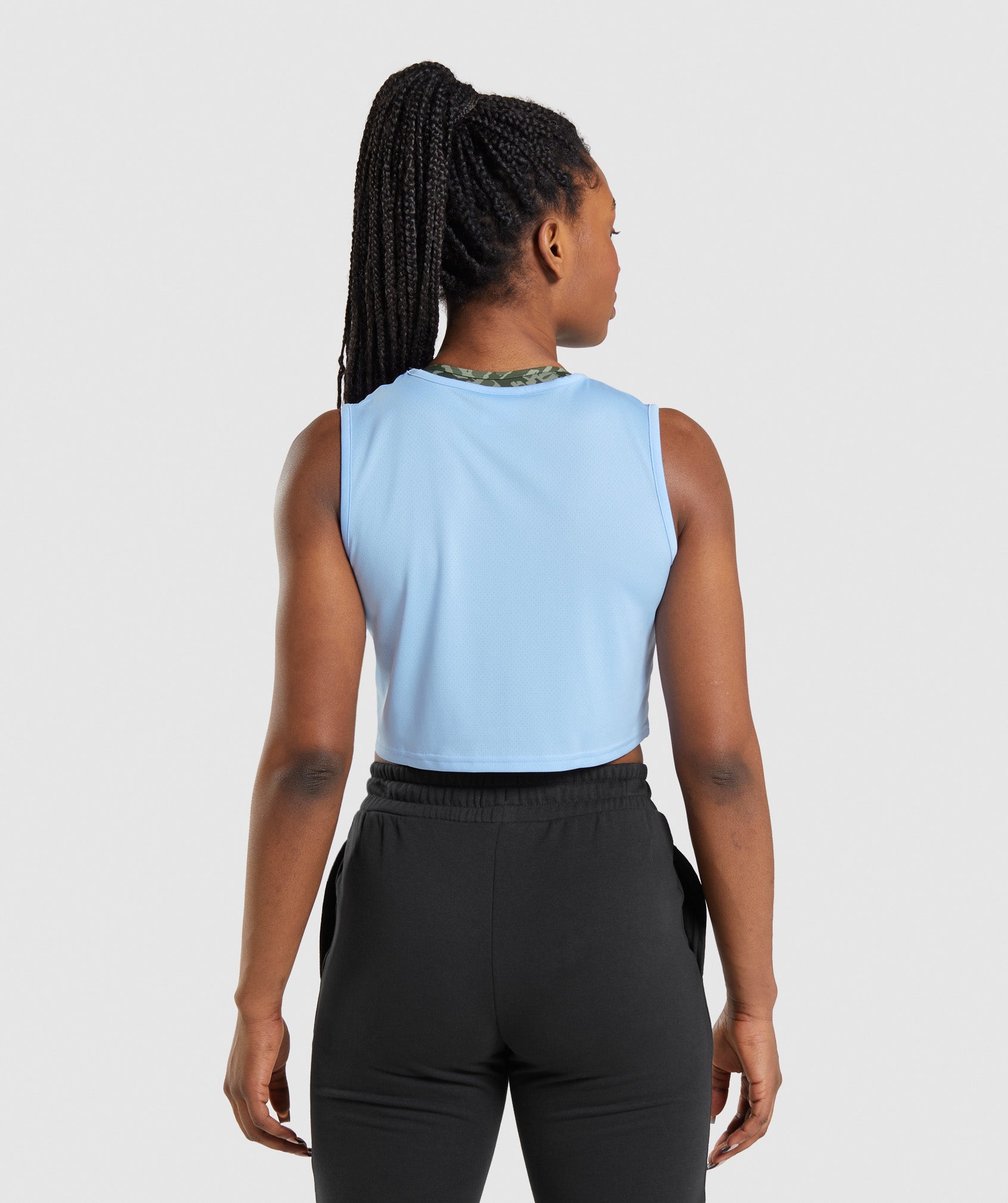 Camiseta Tirantes Gymshark Entrenamiento Crop Mujer Azules | 6957184-ZU