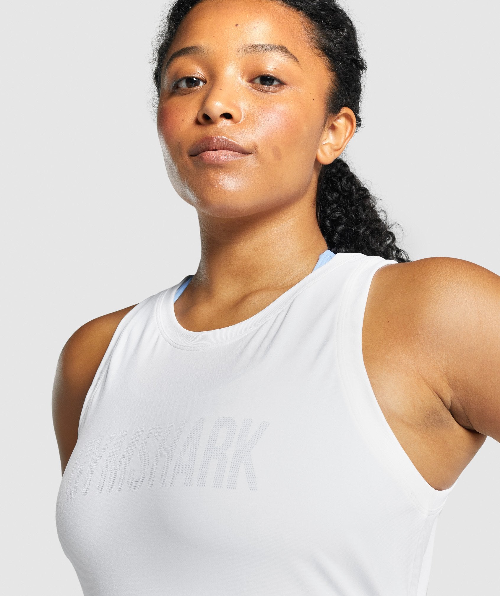 Camiseta Tirantes Gymshark Fit Seamless Loose Mujer Blancas | 3519460-NA