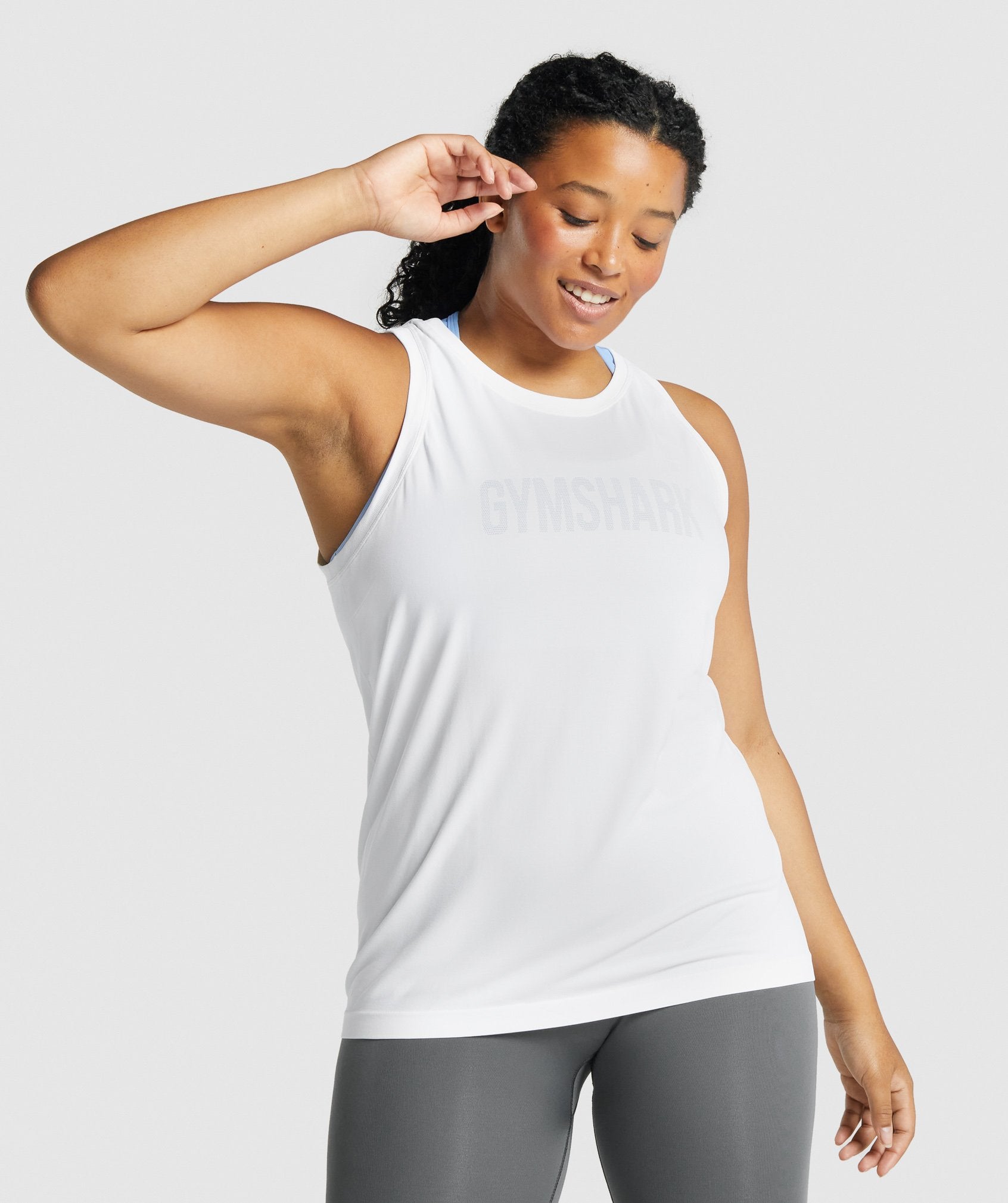 Camiseta Tirantes Gymshark Fit Seamless Loose Mujer Blancas | 3519460-NA