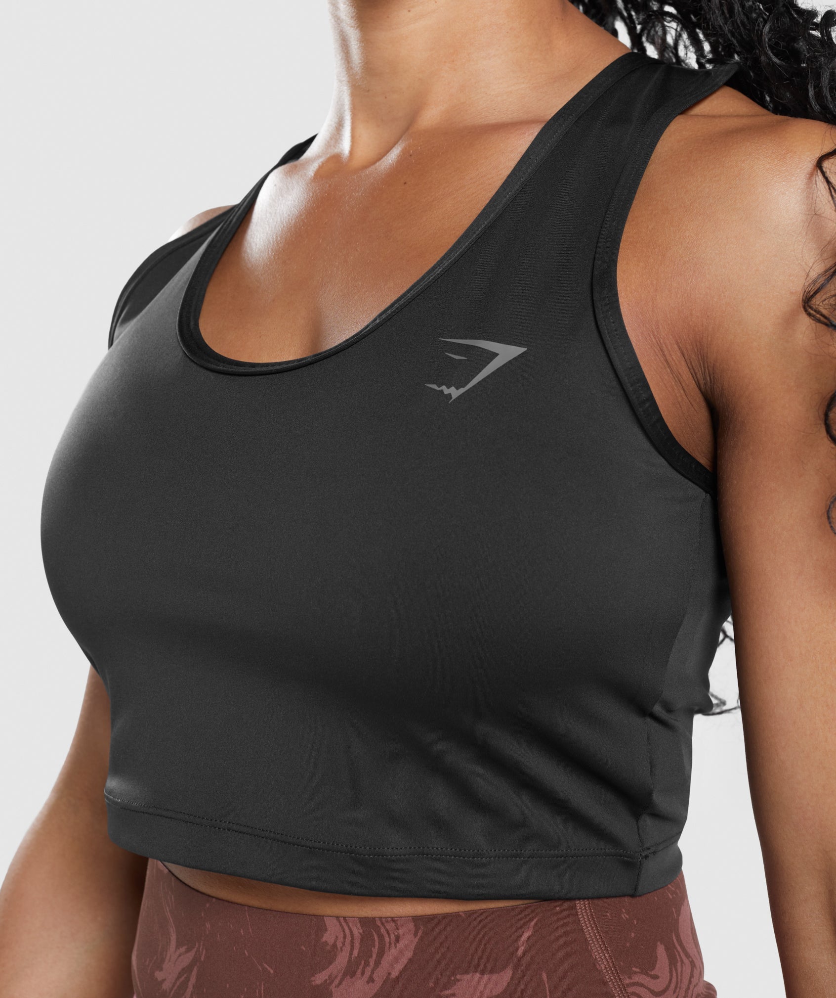 Camiseta Tirantes Gymshark GS Power Open Back Cropped Mujer Negras | 6352970-ZI