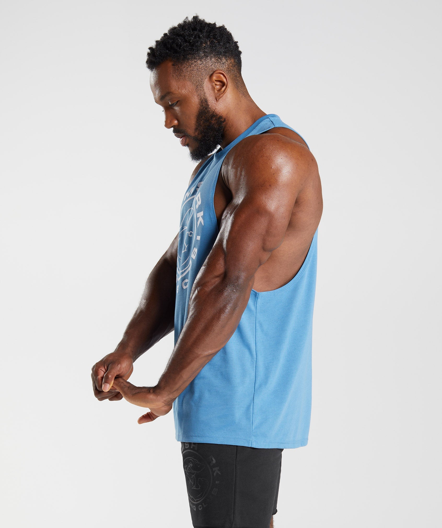 Camiseta Tirantes Gymshark Legacy Drop Arm Hombre Azules | 1025769-PC