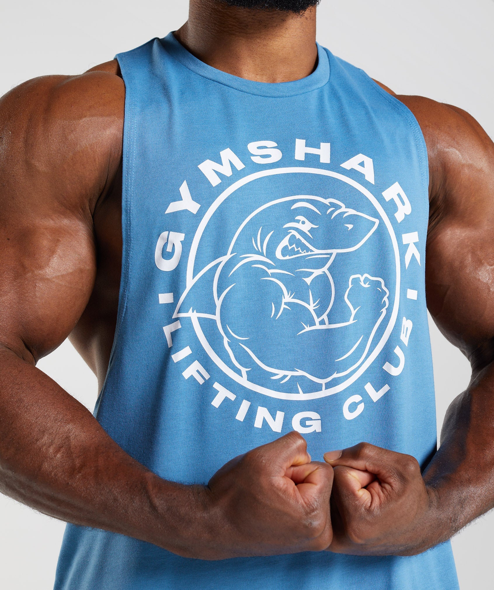 Camiseta Tirantes Gymshark Legacy Drop Arm Hombre Azules | 1025769-PC