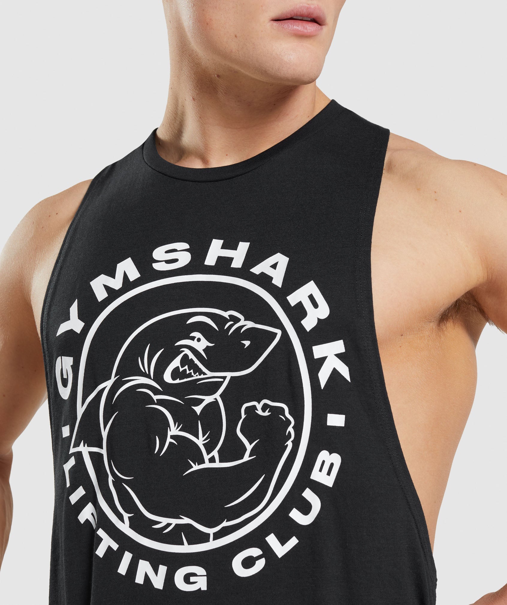 Camiseta Tirantes Gymshark Legacy Drop Arm Hombre Negras | 2513946-DI