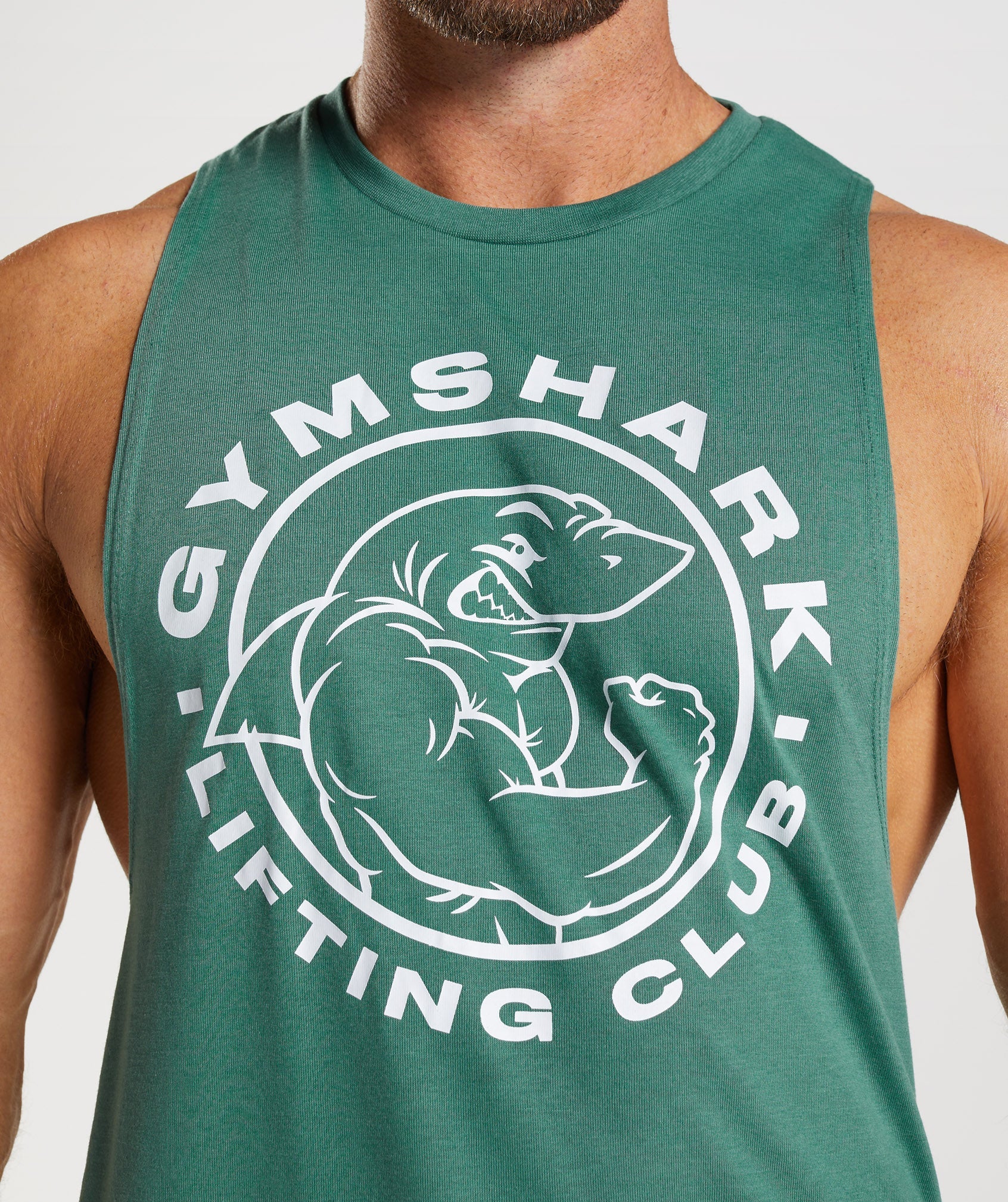 Camiseta Tirantes Gymshark Legacy Drop Arm Hombre Verde | 9780412-OH