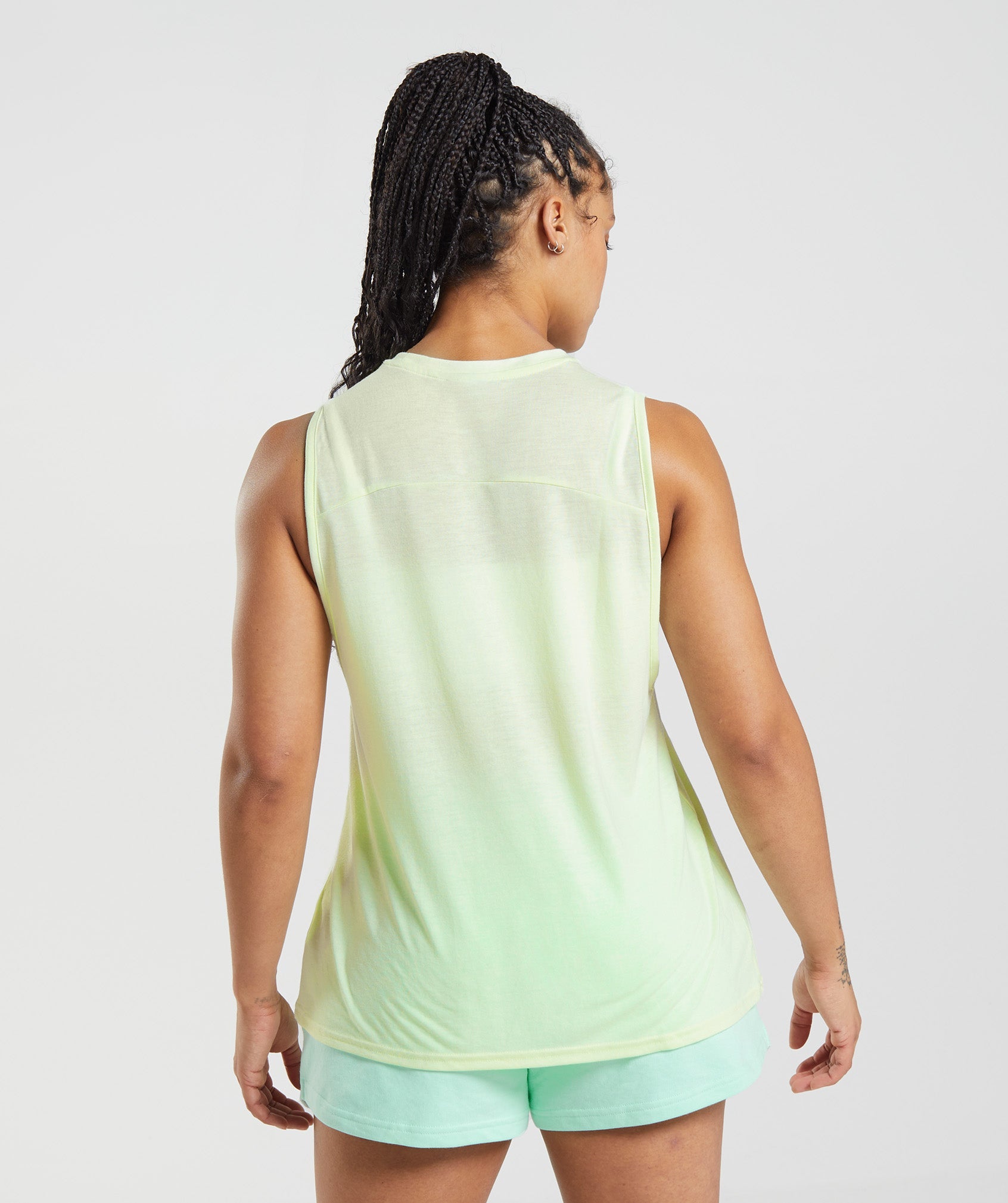 Camiseta Tirantes Gymshark Legacy Mujer Verde | 1469523-JP