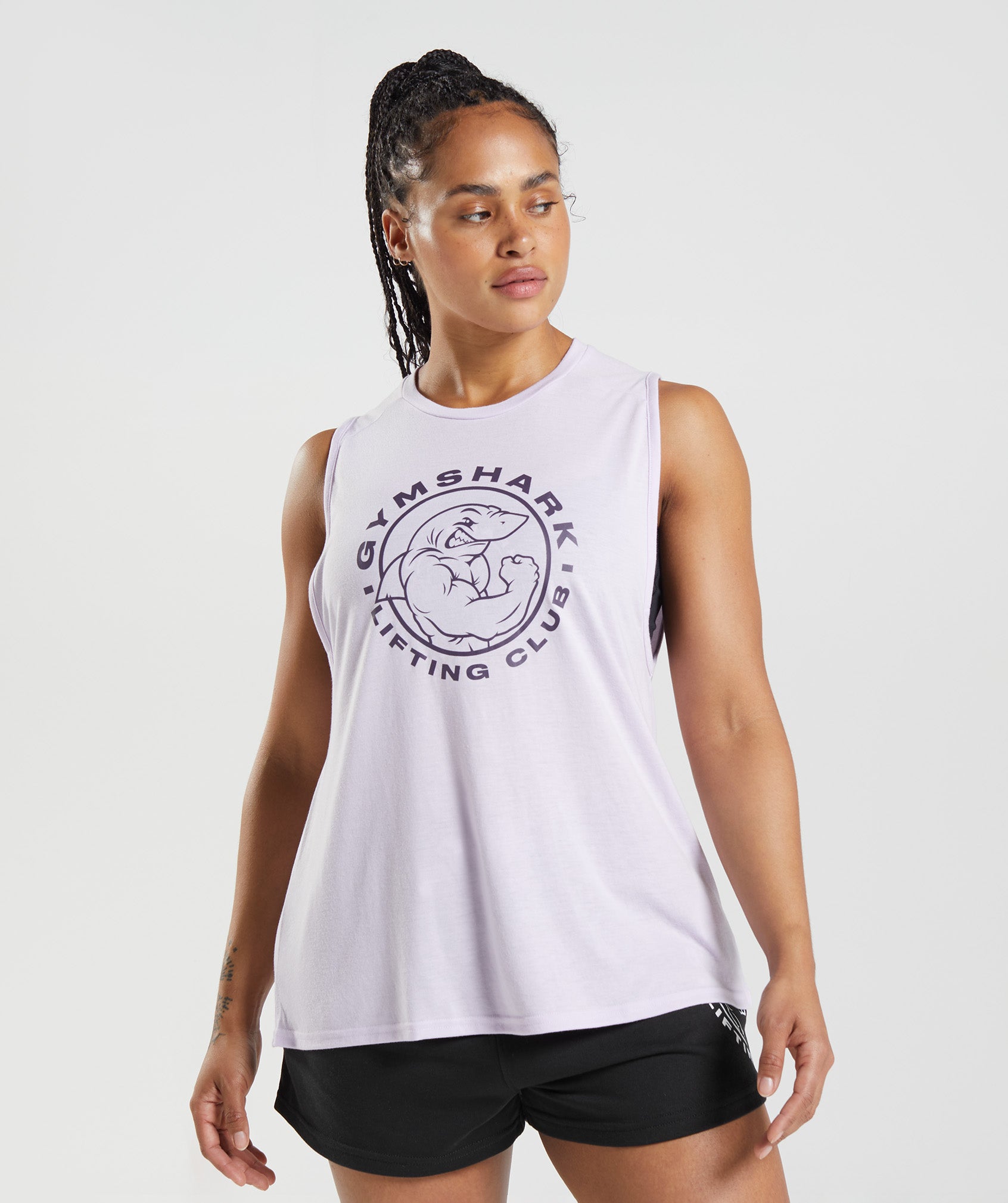 Camiseta Tirantes Gymshark Legacy Mujer Moradas | 9436501-NU