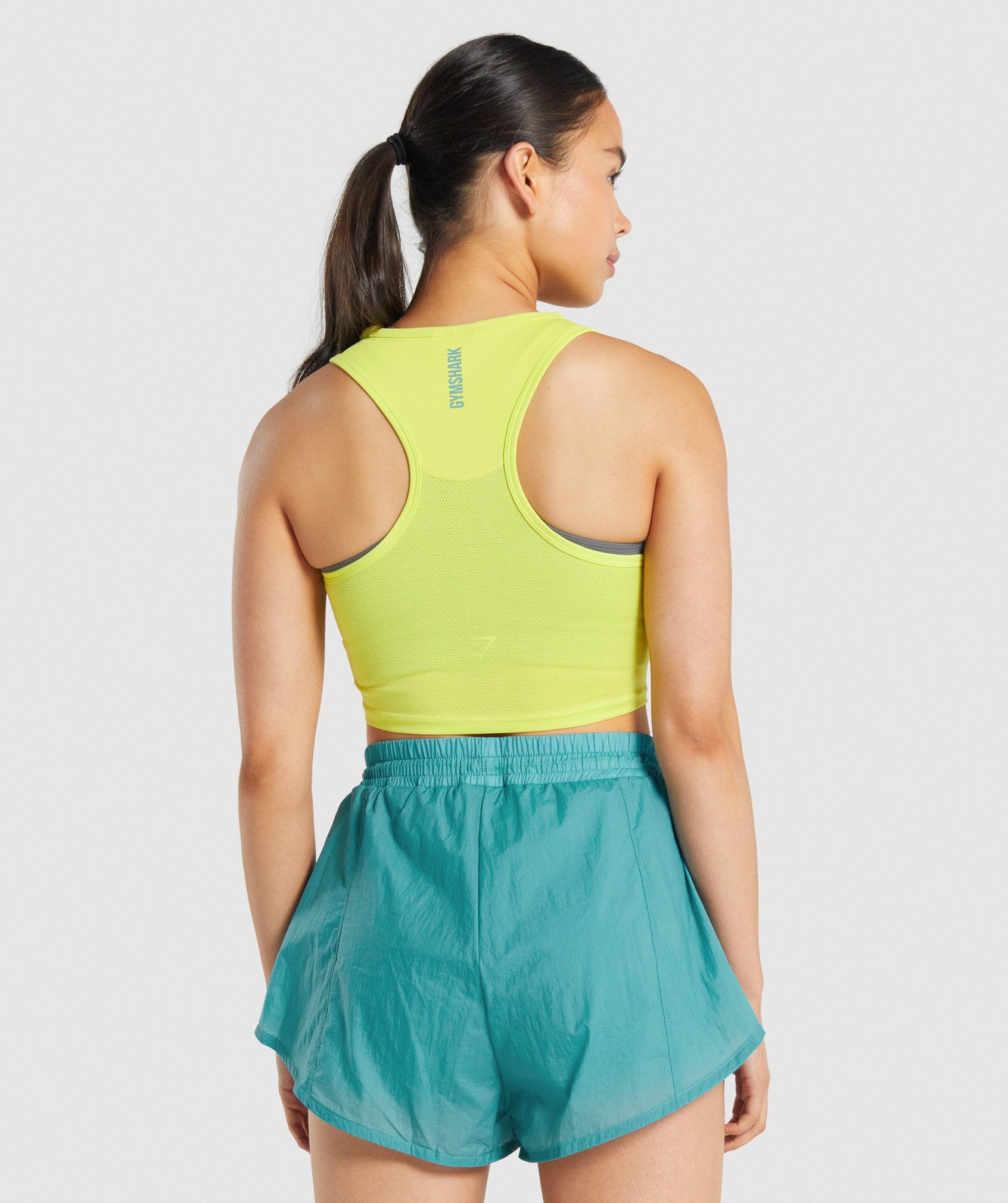 Camiseta Tirantes Gymshark Pulse Crop Mujer Amarillo | 4702839-IL