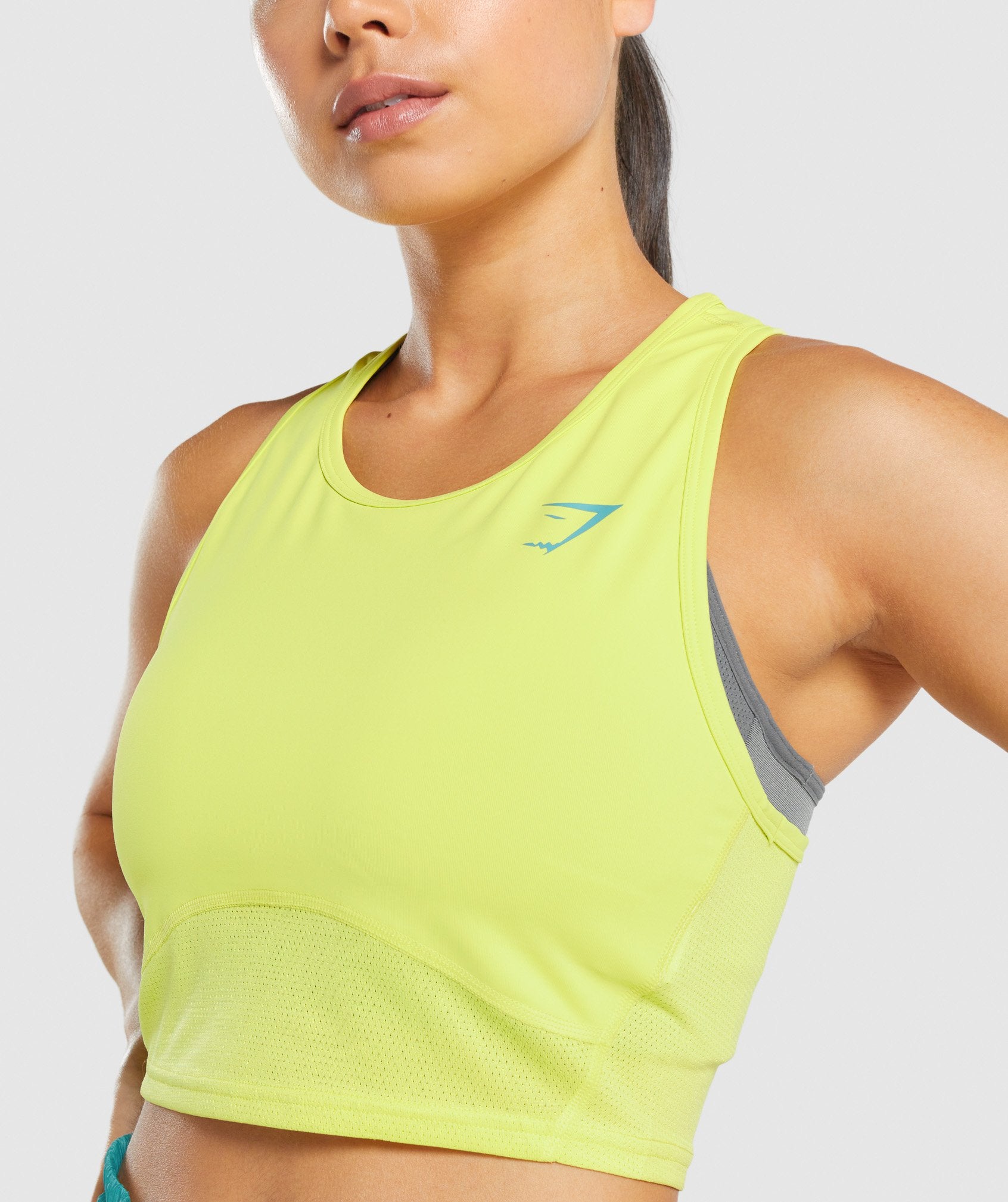 Camiseta Tirantes Gymshark Pulse Crop Mujer Amarillo | 4702839-IL