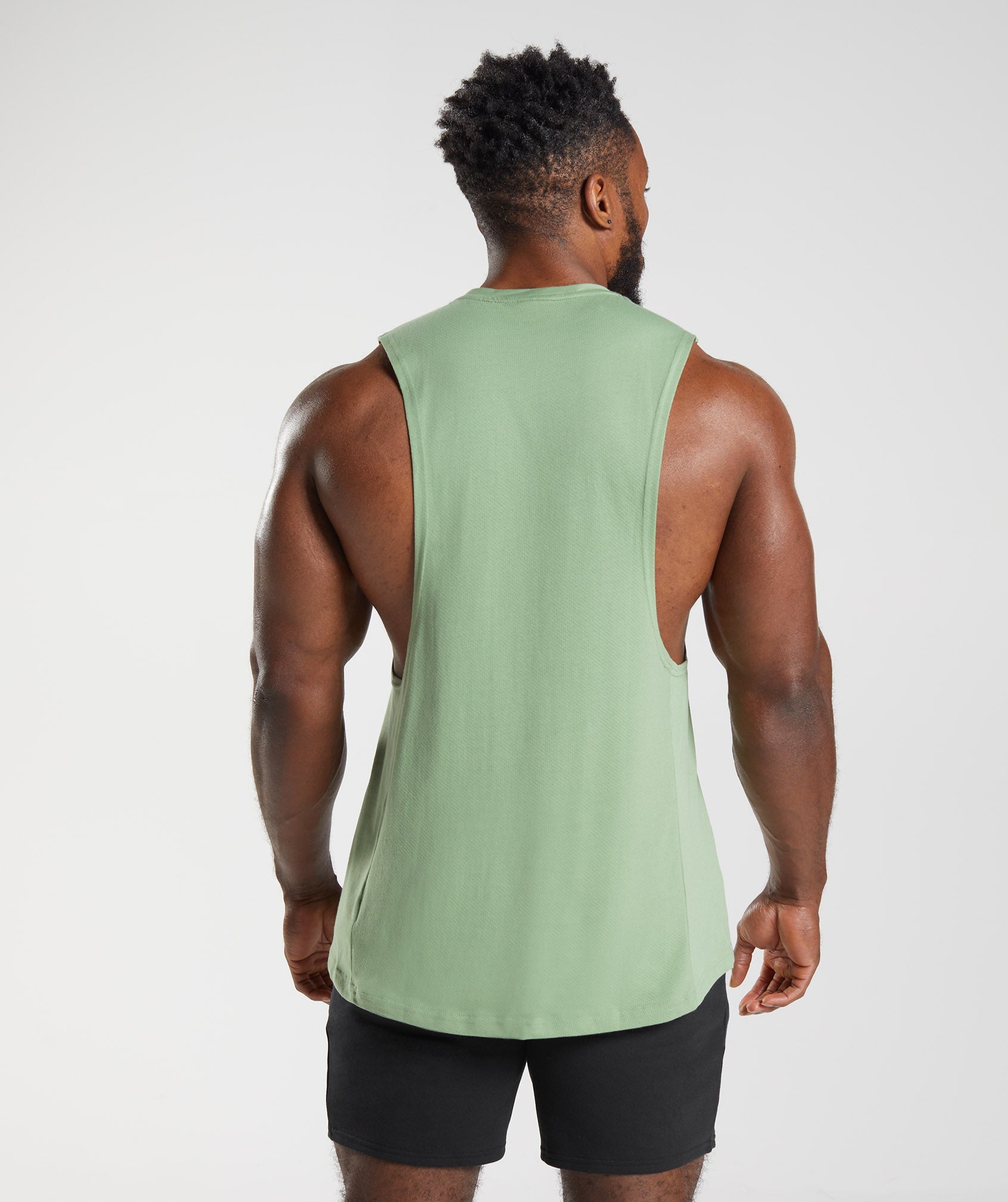 Camiseta Tirantes Gymshark React Drop Arm Hombre Verde | 2941803-FB