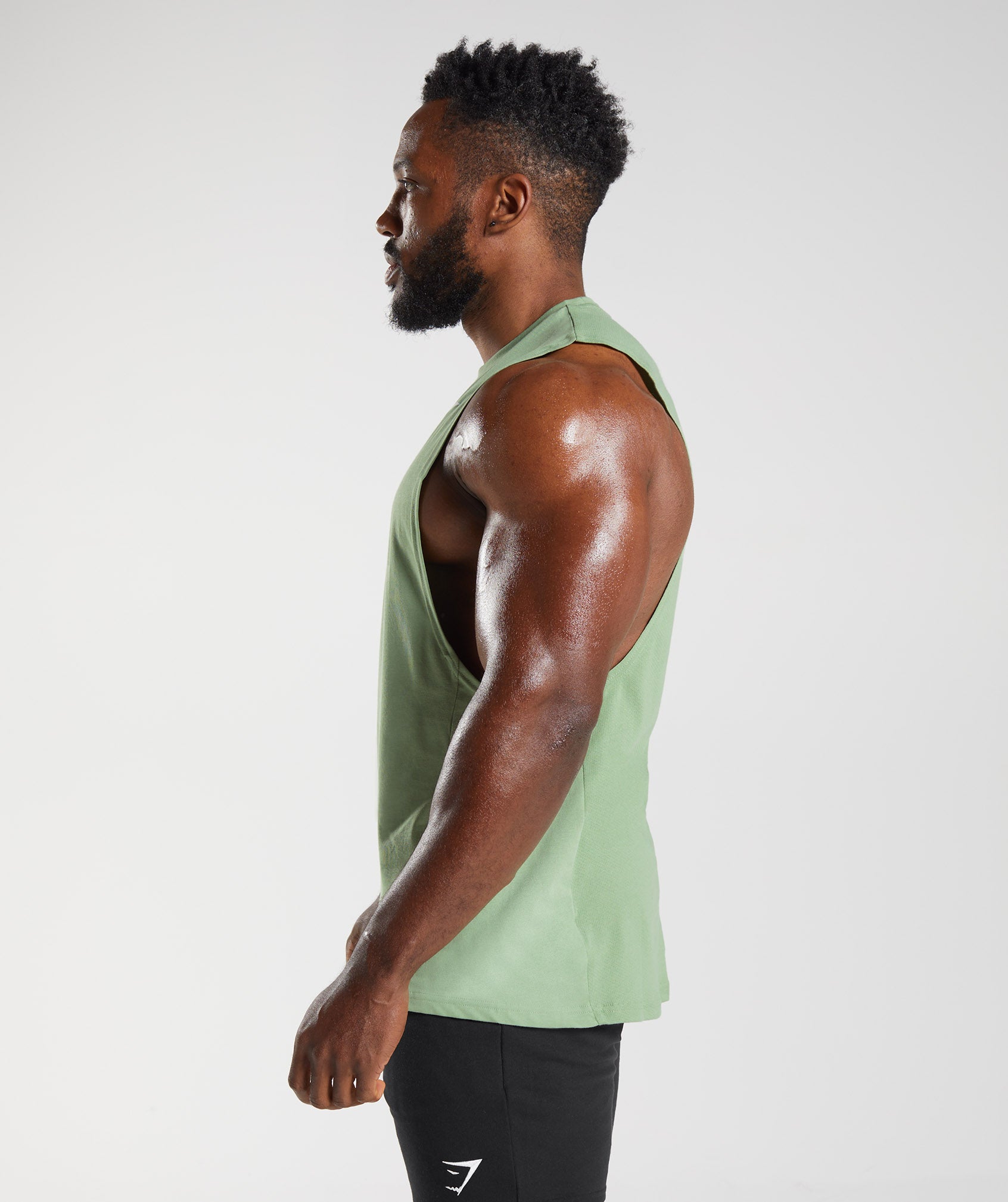 Camiseta Tirantes Gymshark React Drop Arm Hombre Verde | 2941803-FB