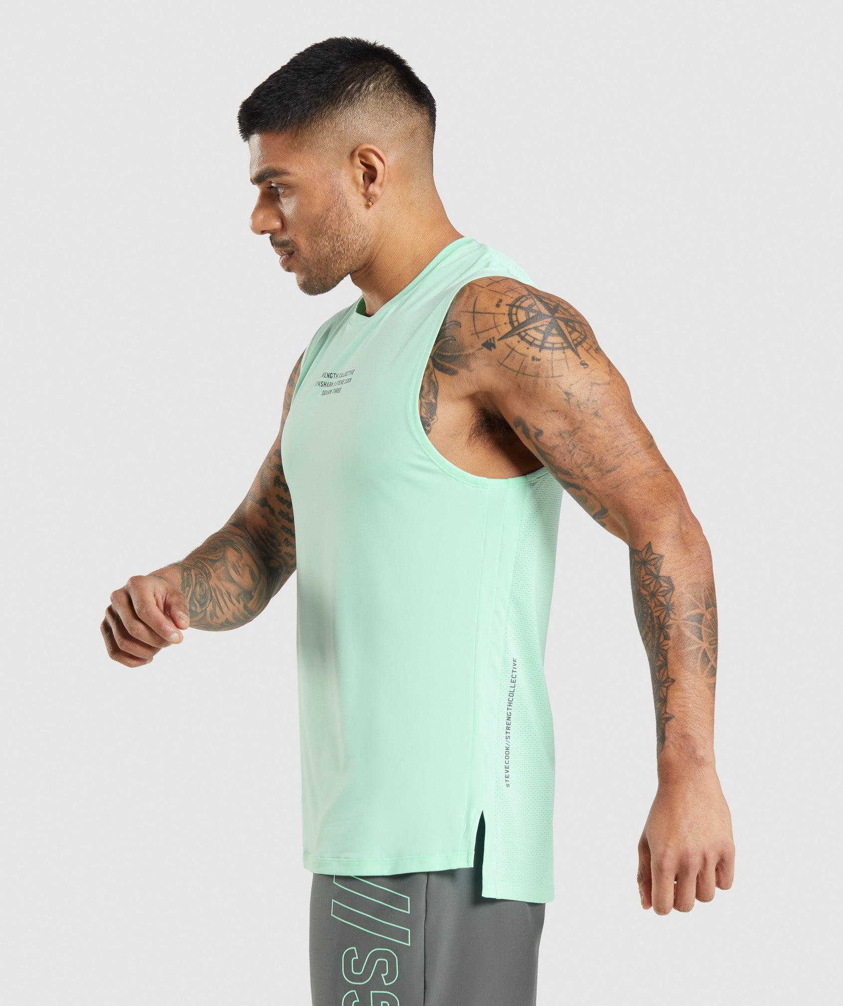 Camiseta Tirantes Gymshark Steve Cook Hombre Azules | 0957436-AD