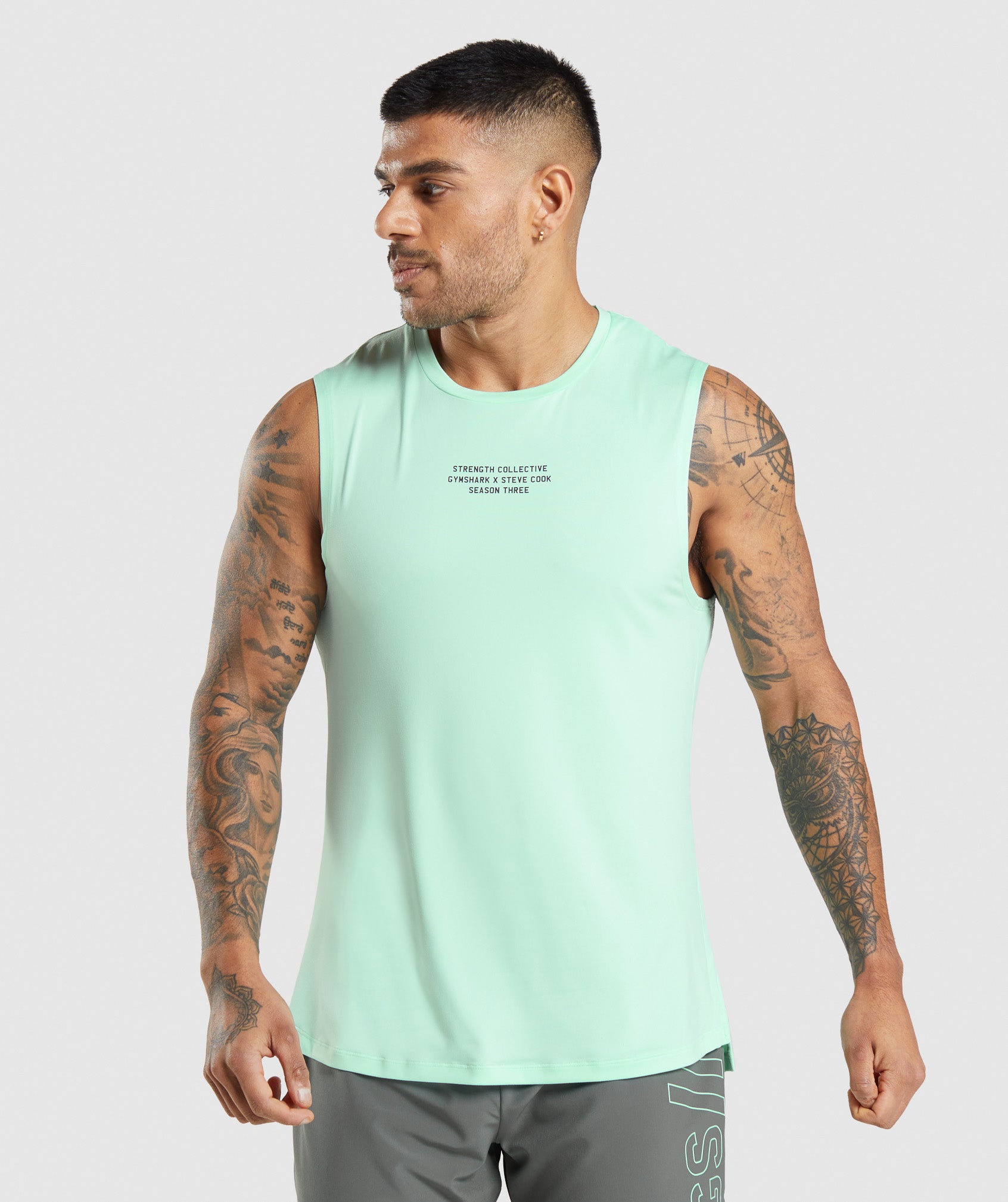 Camiseta Tirantes Gymshark Steve Cook Hombre Azules | 0957436-AD