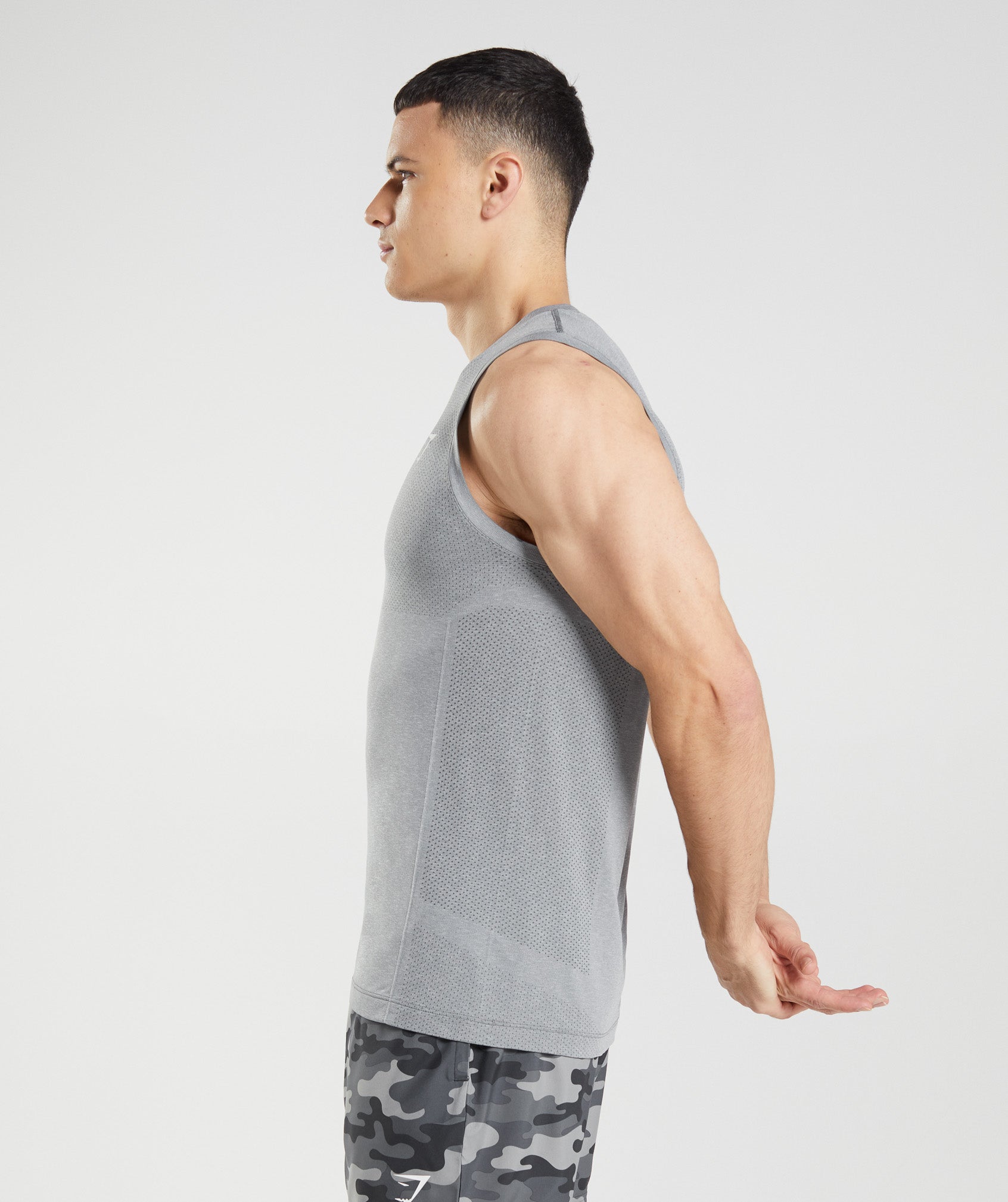 Camiseta Tirantes Gymshark Vital Seamless Light Hombre Gris | 7369420-HG