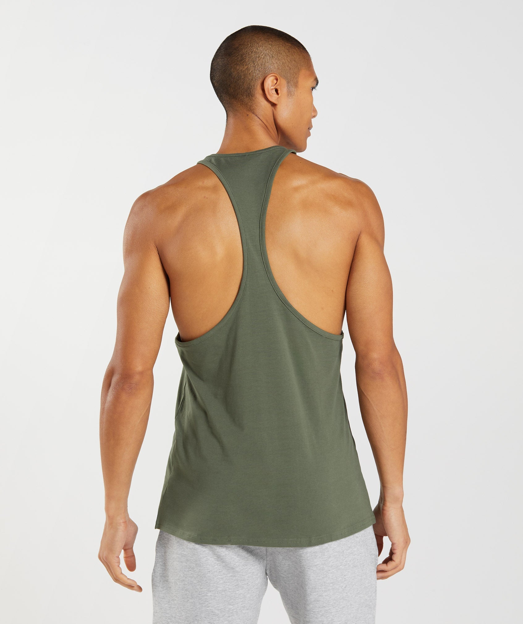 Chalecos Gymshark Block Stringer Hombre Verde Oliva | 1736084-HE