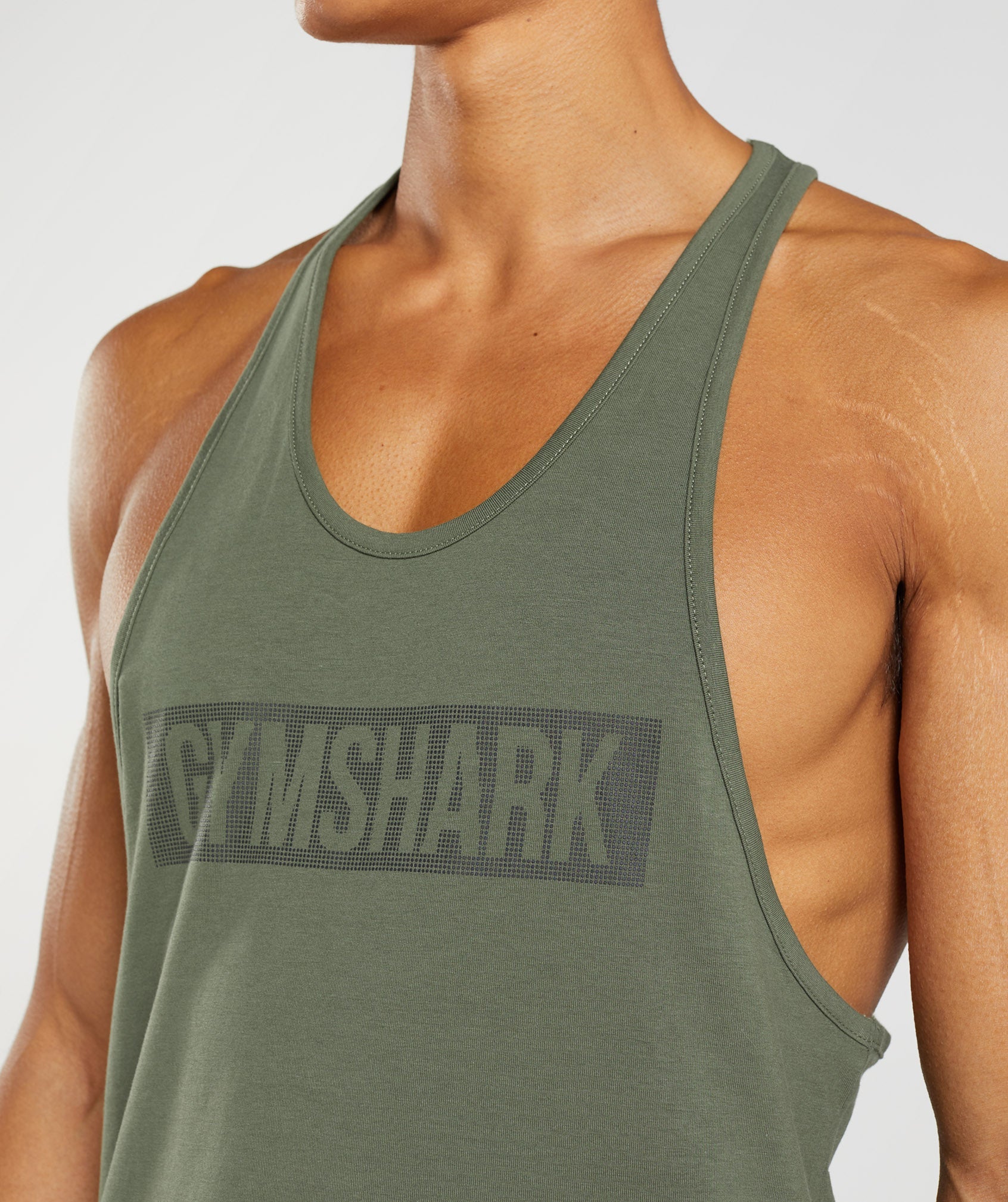 Chalecos Gymshark Block Stringer Hombre Verde Oliva | 1736084-HE