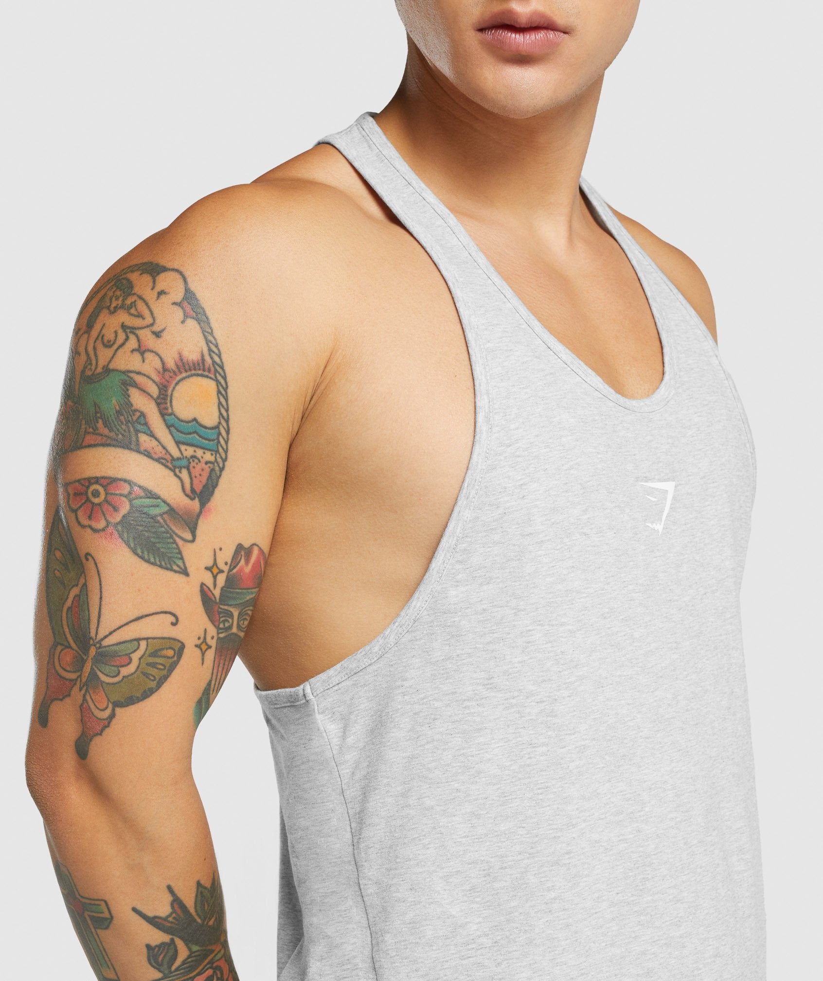 Chalecos Gymshark Critical 2.0 Stringer Hombre Gris Claro | 6482095-IO