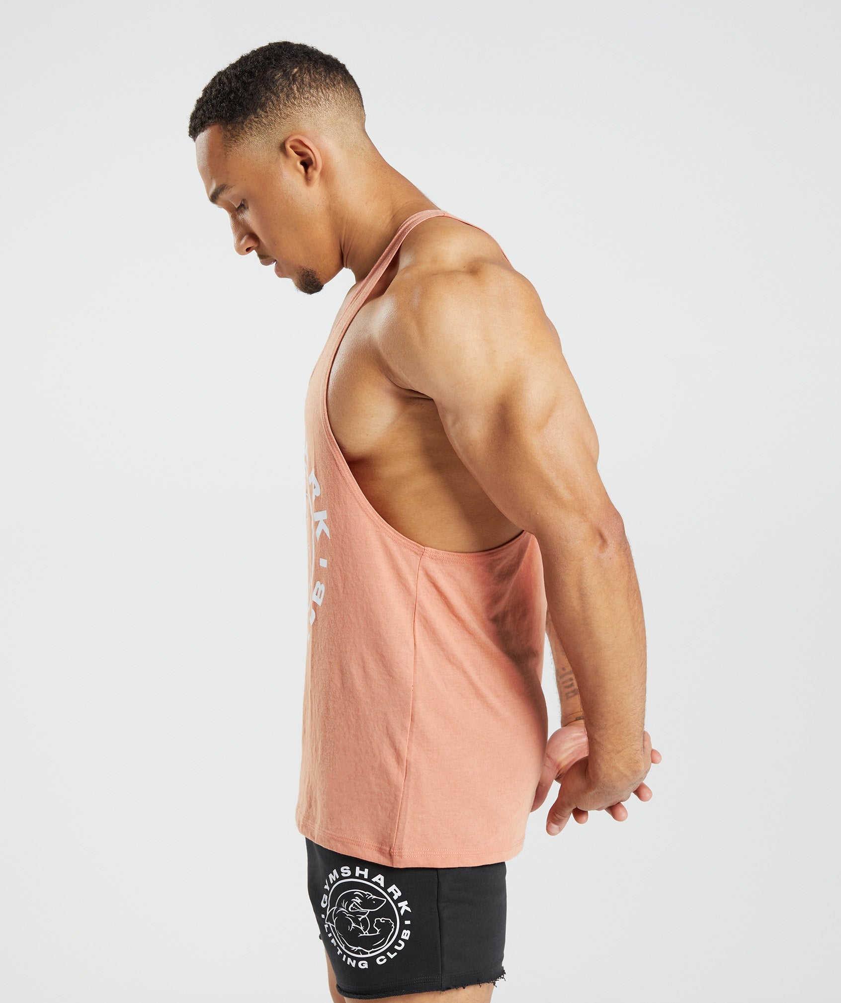 Chalecos Gymshark Legacy Stringer Hombre Rosas | 2615384-GJ