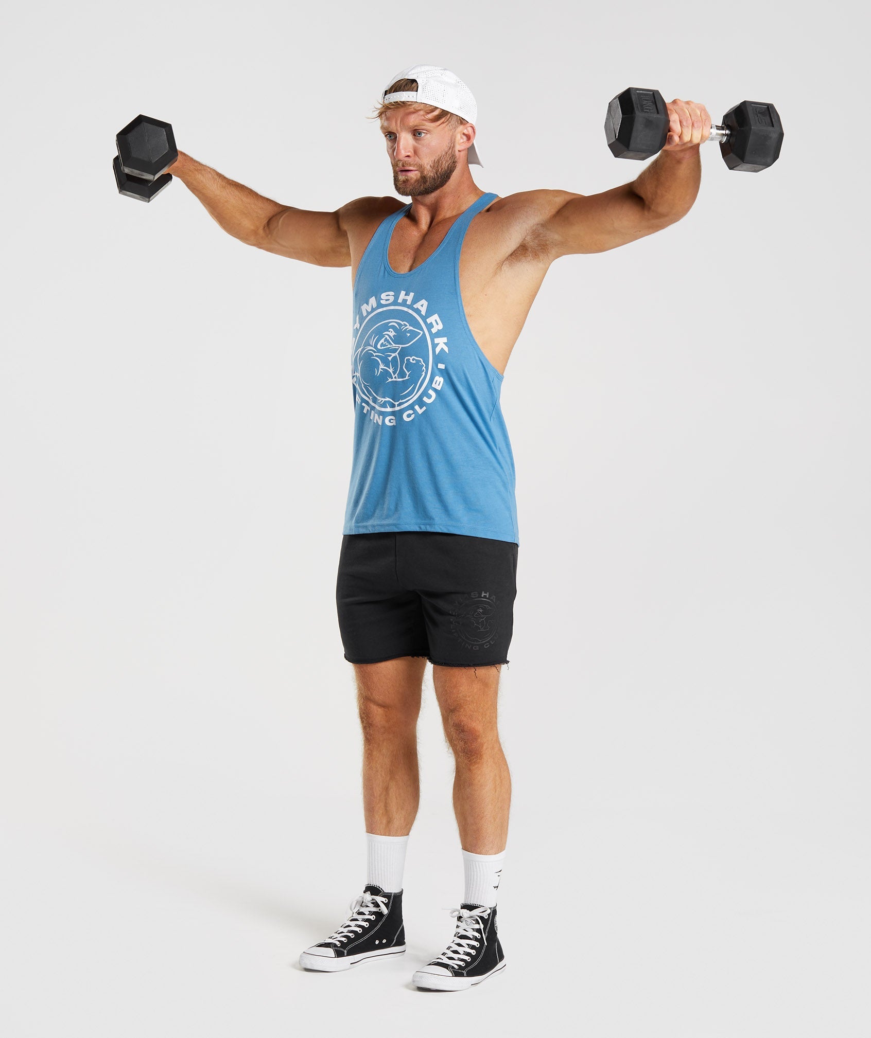 Chalecos Gymshark Legacy Stringer Hombre Azules | 7365089-CT