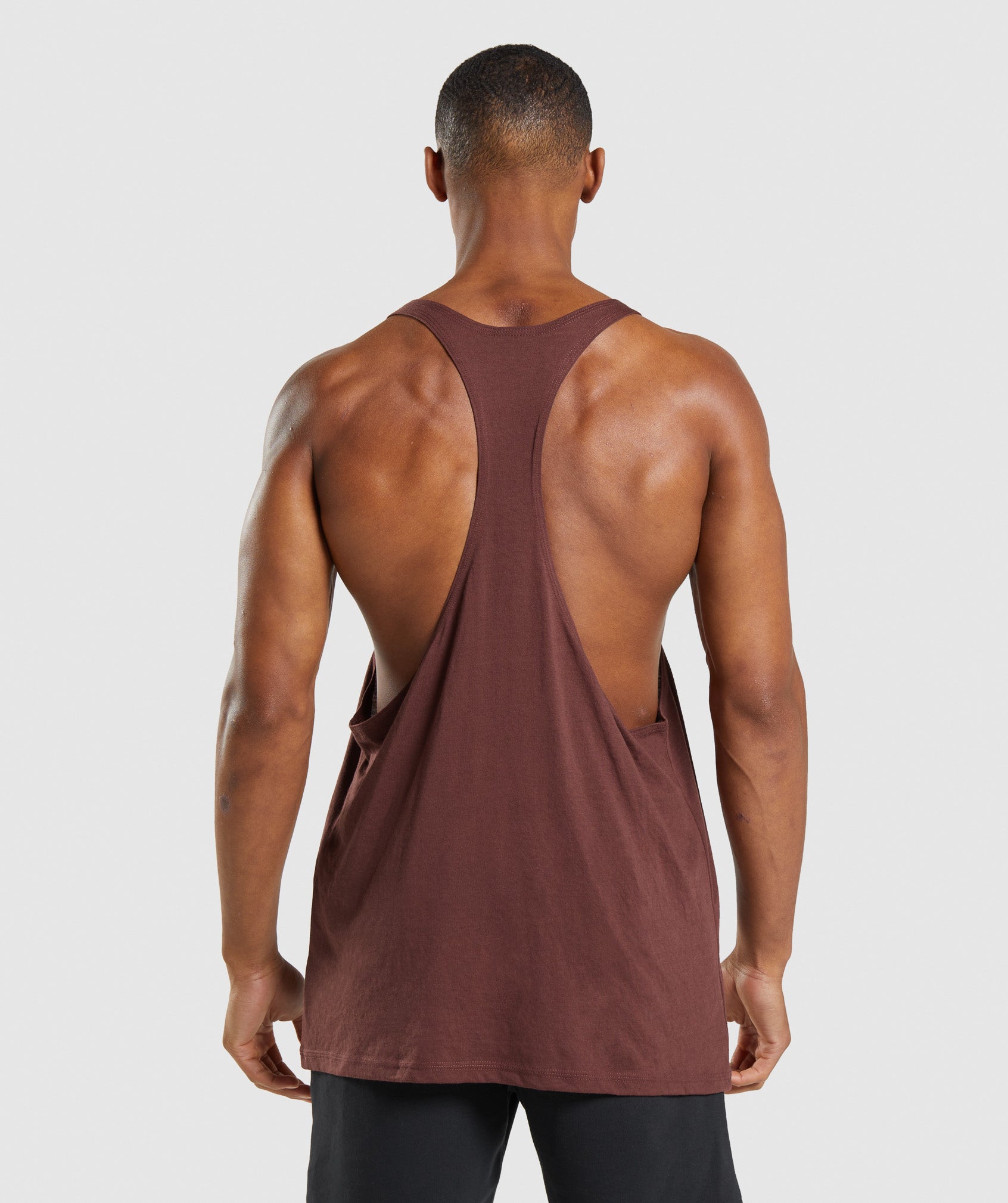 Chalecos Gymshark Legacy Stringer Hombre Marrones | 7508924-ZL