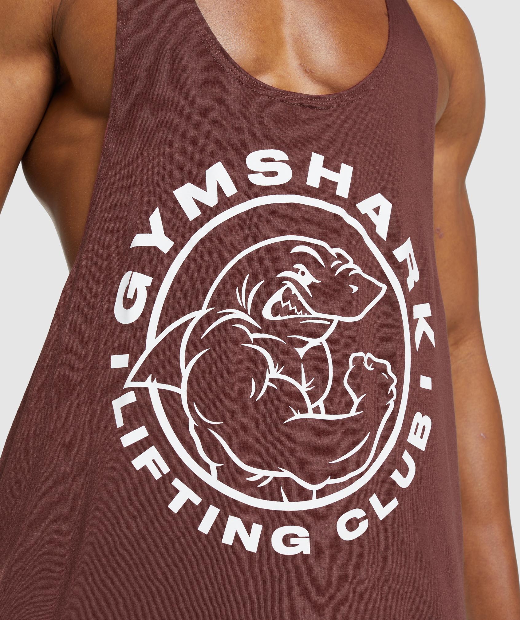 Chalecos Gymshark Legacy Stringer Hombre Marrones | 7508924-ZL