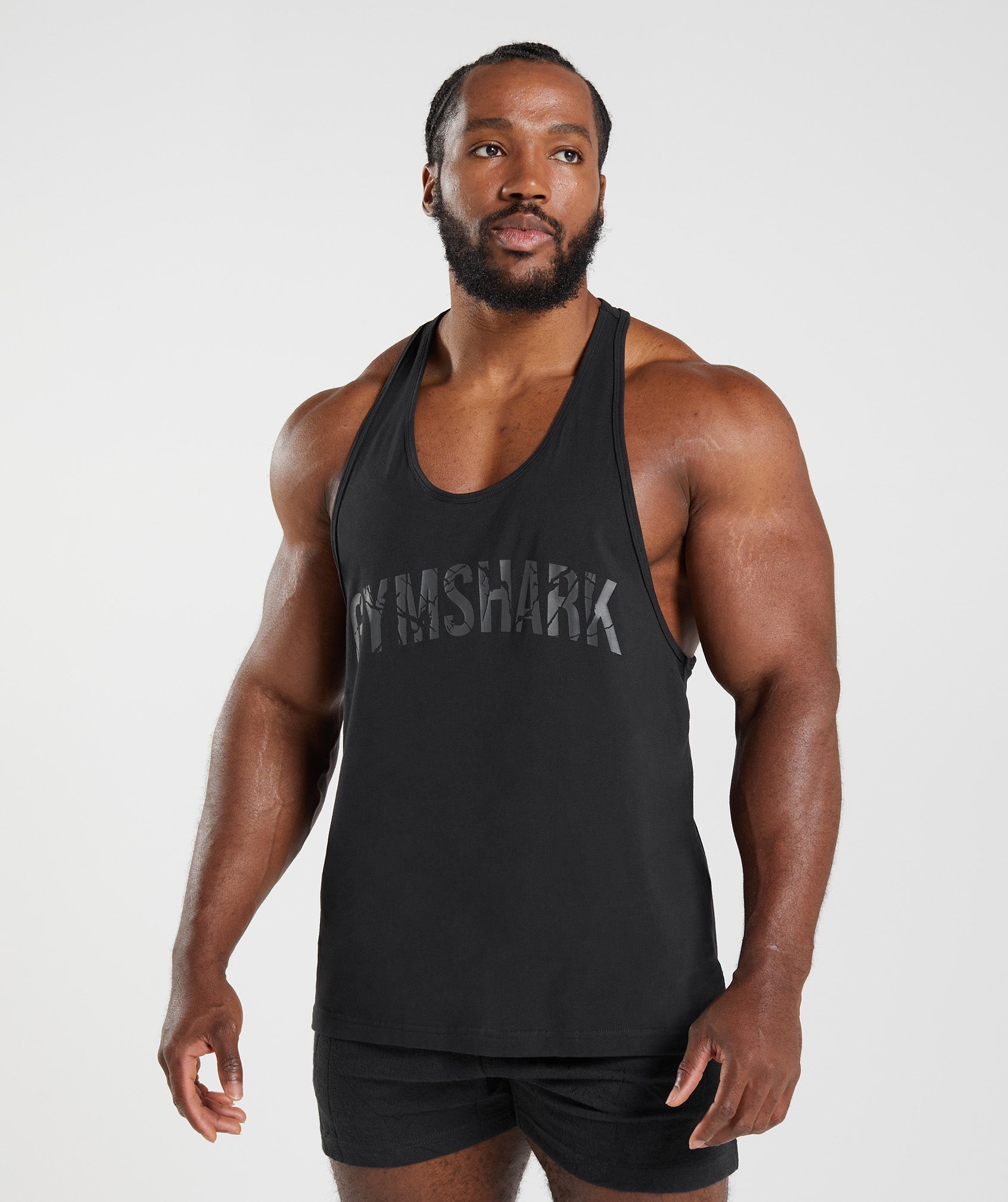 Chalecos Gymshark Power Stringer Hombre Negras | 3527094-PV