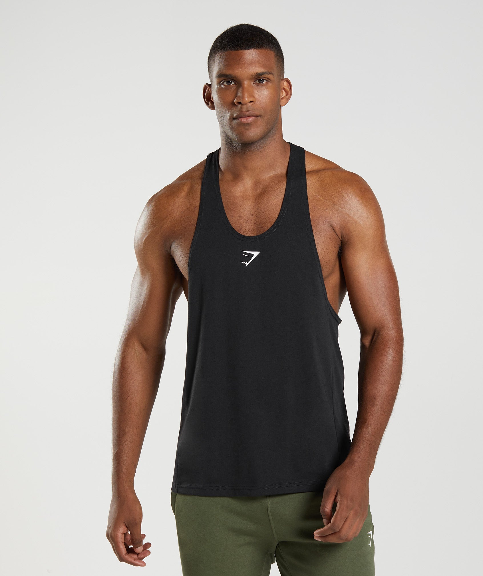 Chalecos Gymshark React Stringer Hombre Negras | 3467058-CQ