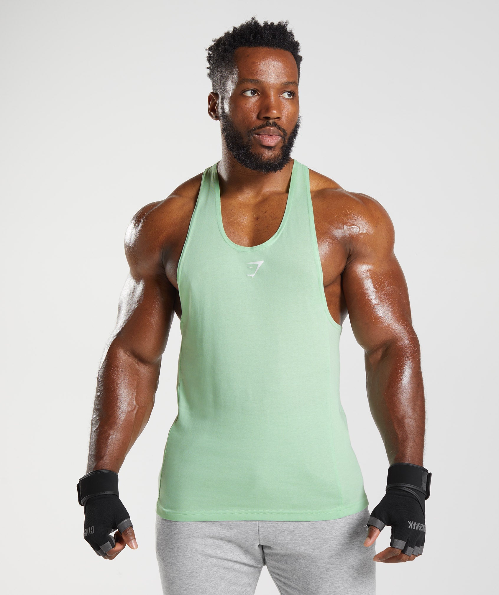 Chalecos Gymshark React Stringer Hombre Verde | 6257840-WC