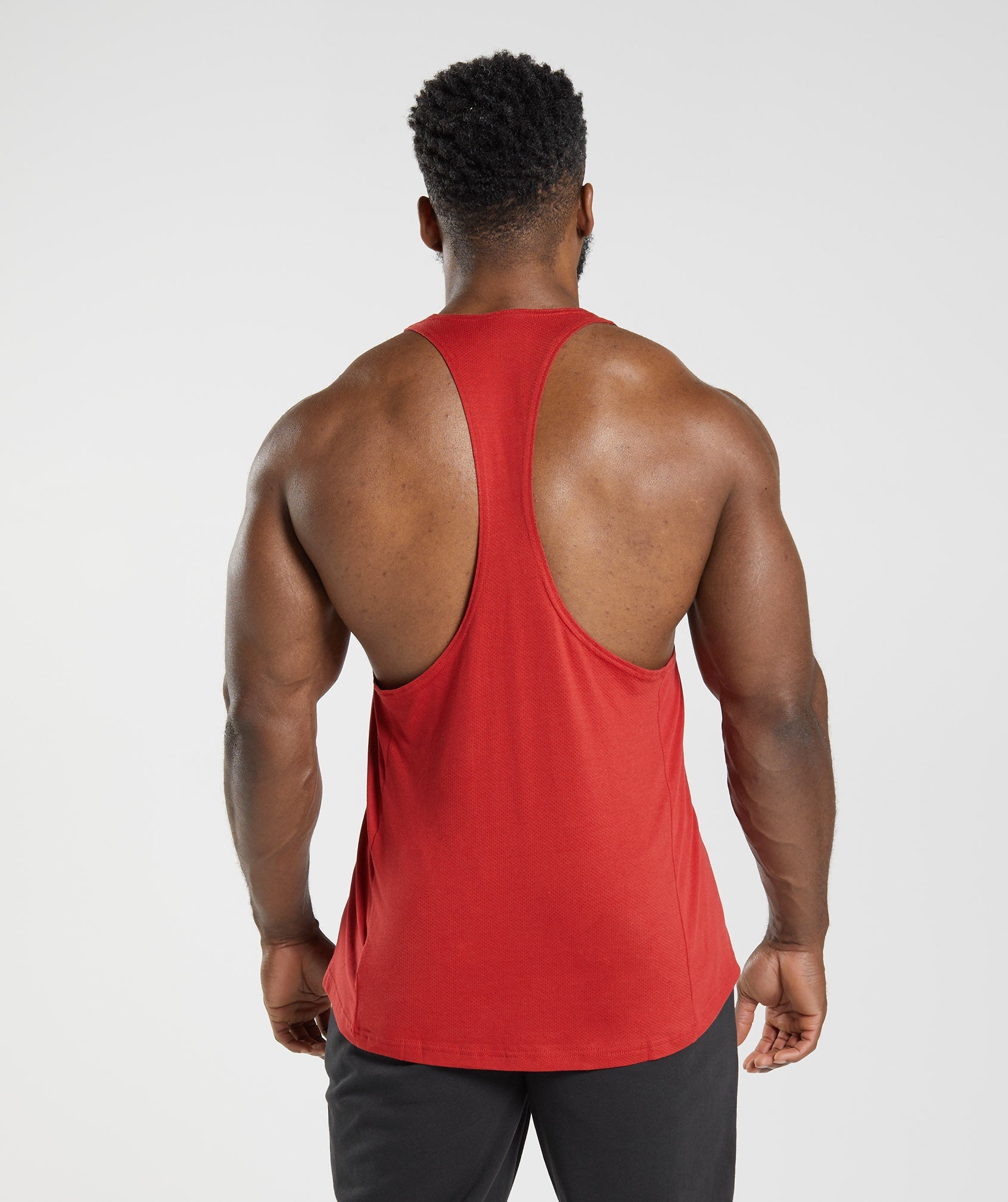 Chalecos Gymshark React Stringer Hombre Rojas | 8407326-PR