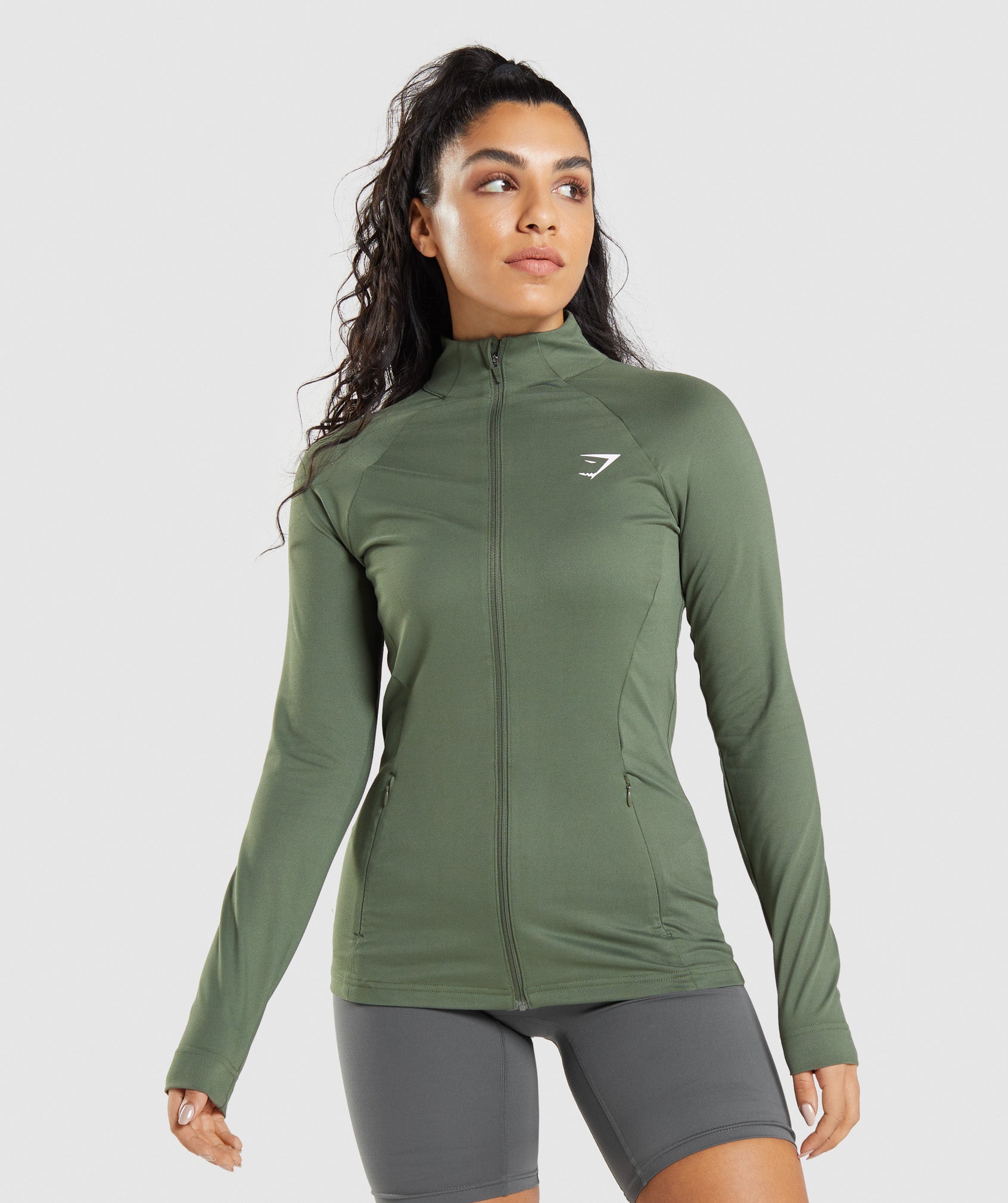 Chaquetas Gymshark Entrenamiento Mujer Verde Oliva | 1982034-OY