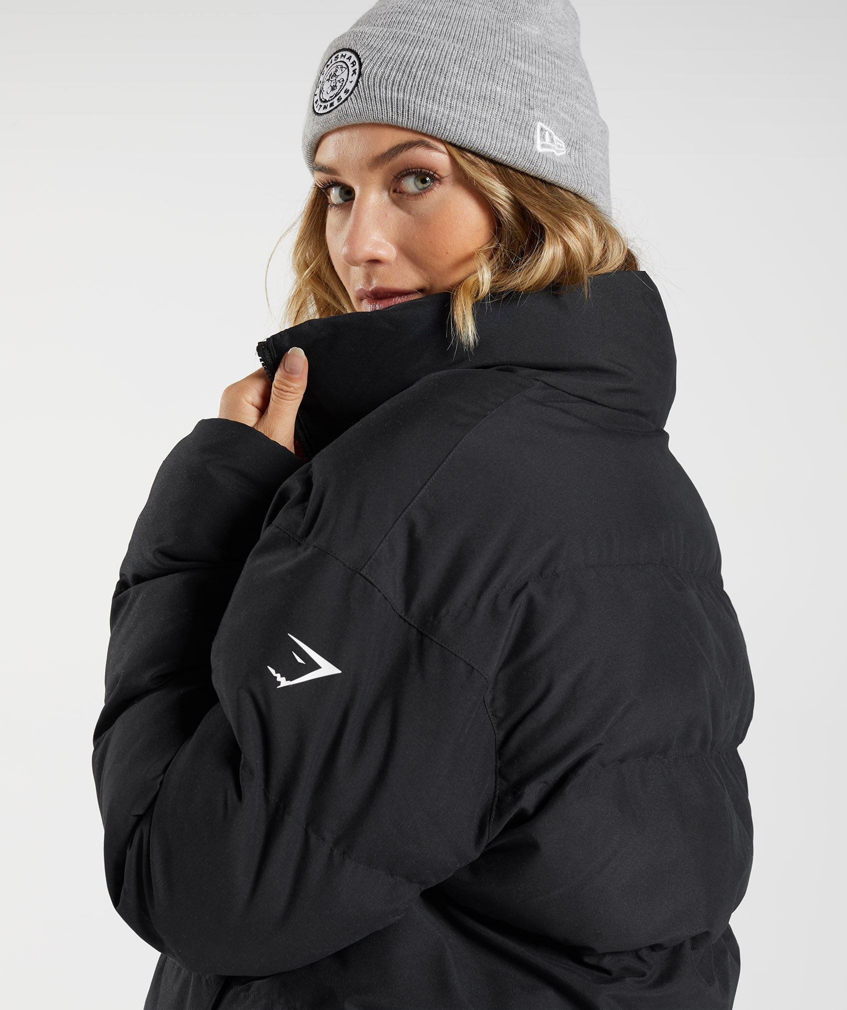 Chaquetas Gymshark Puffer Mujer Negras | 3467180-EY