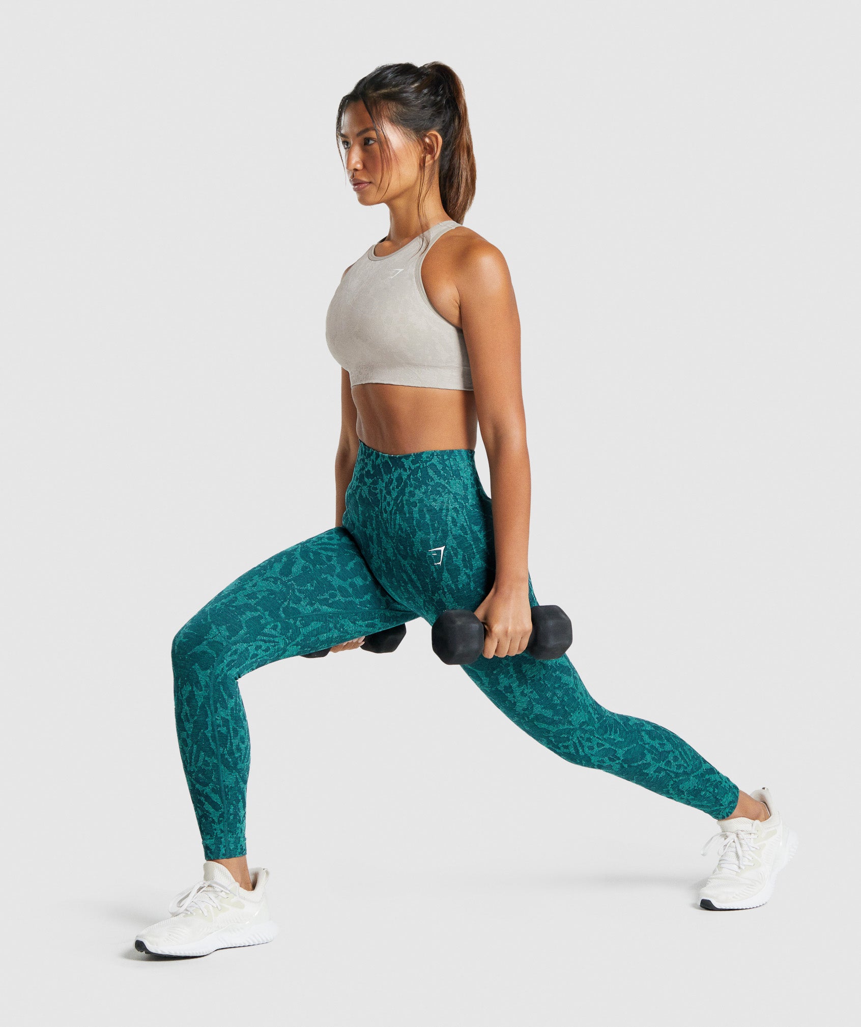 Leggins Gymshark Adapt Animal Seamless Mujer Turquesa | 1264905-KH