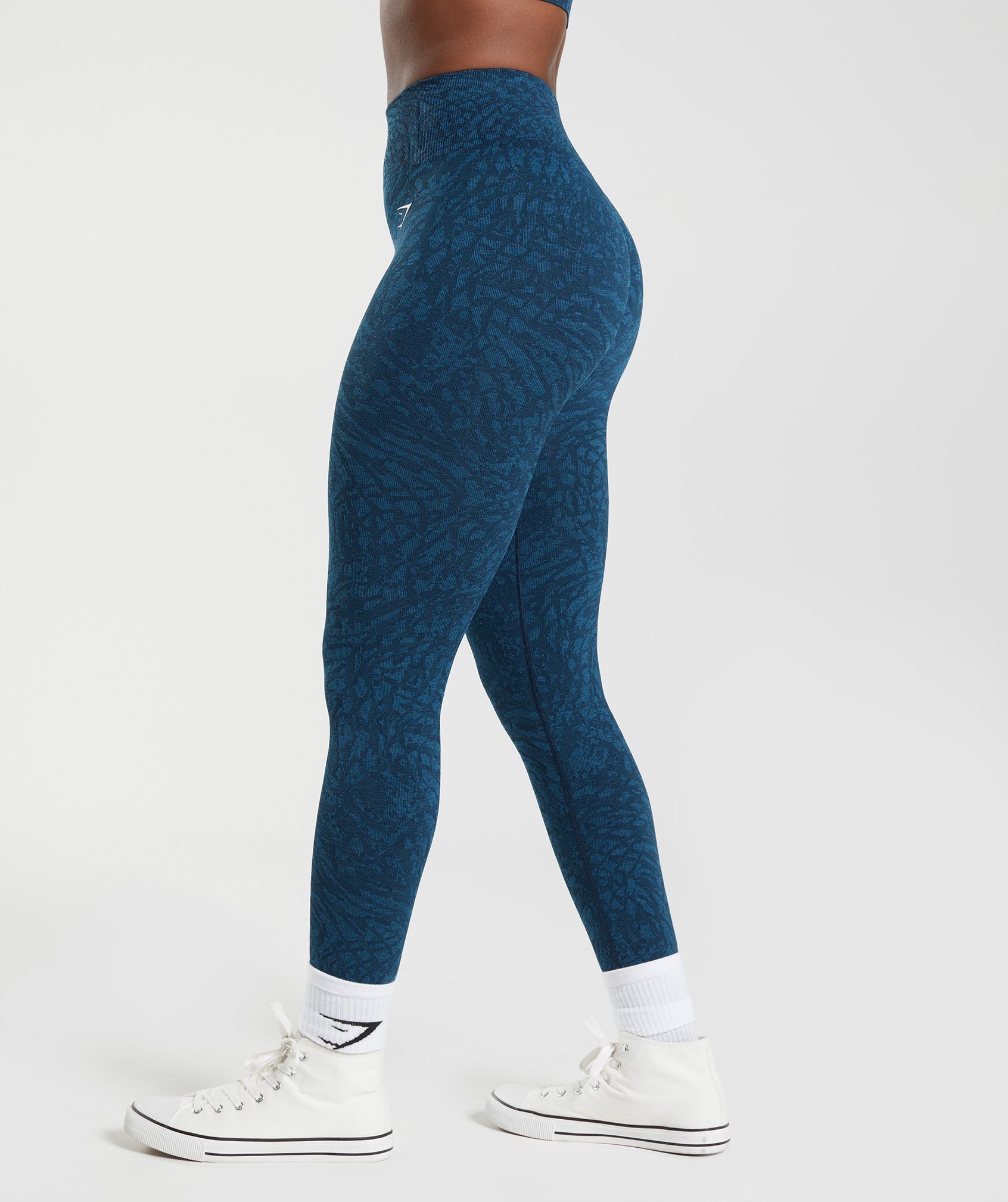 Leggins Gymshark Adapt Animal Seamless Mujer Azul Marino | 4192763-LE