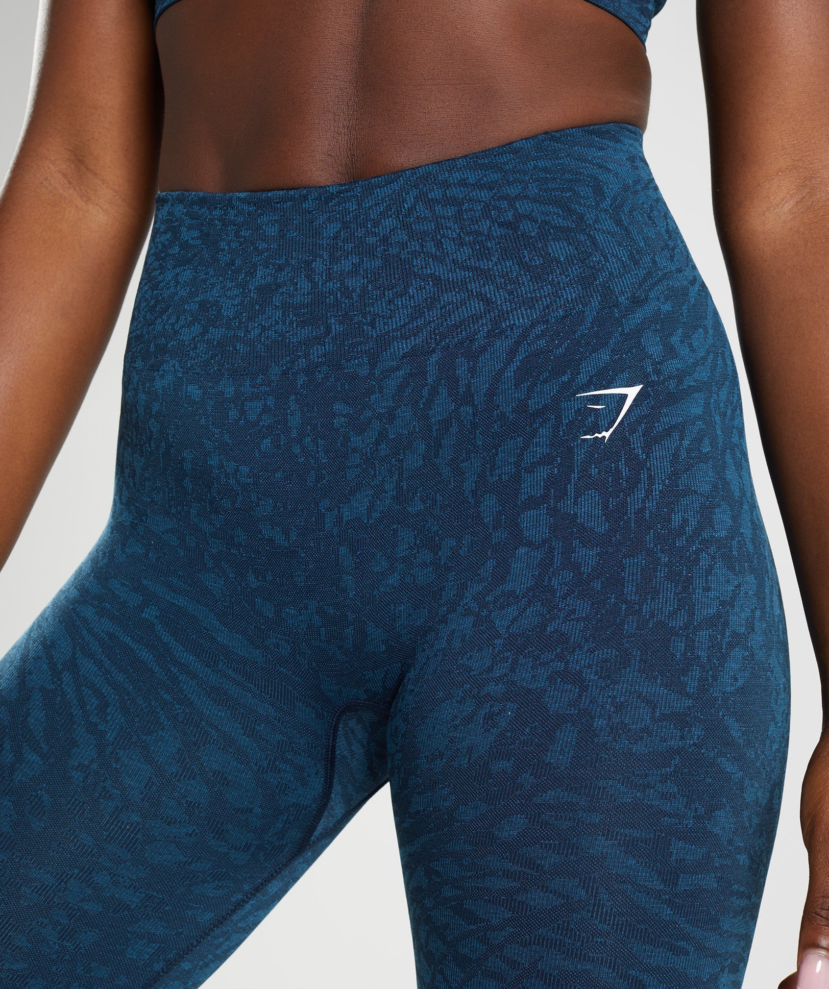 Leggins Gymshark Adapt Animal Seamless Mujer Azul Marino | 4192763-LE