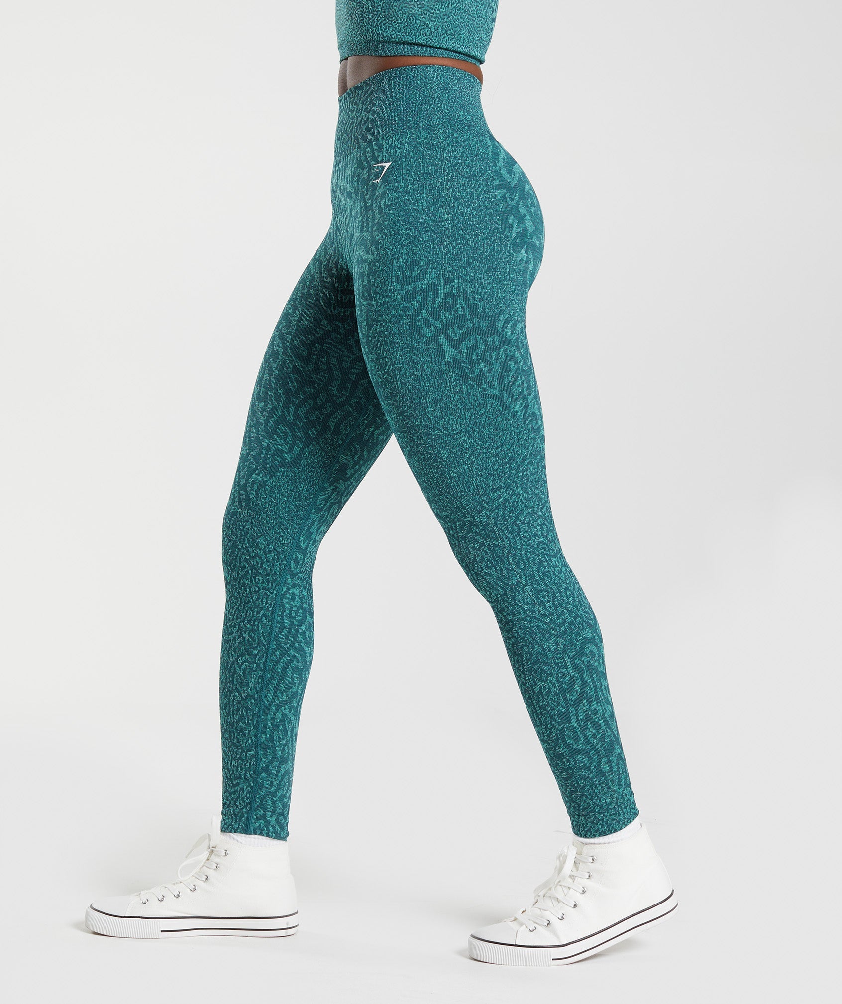 Leggins Gymshark Adapt Animal Seamless Mujer Turquesa | 5704198-IJ