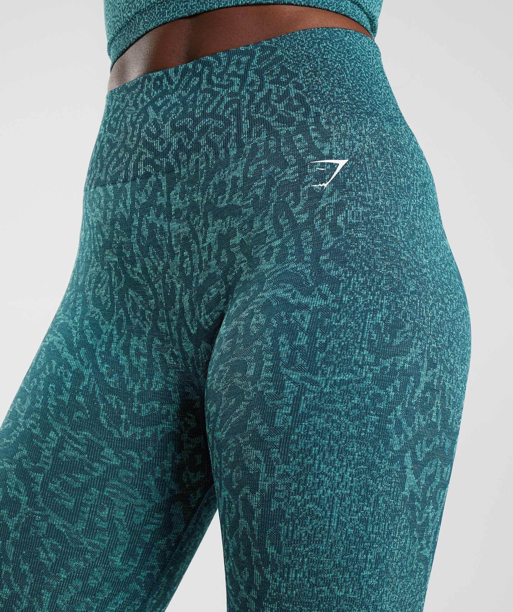 Leggins Gymshark Adapt Animal Seamless Mujer Turquesa | 5704198-IJ