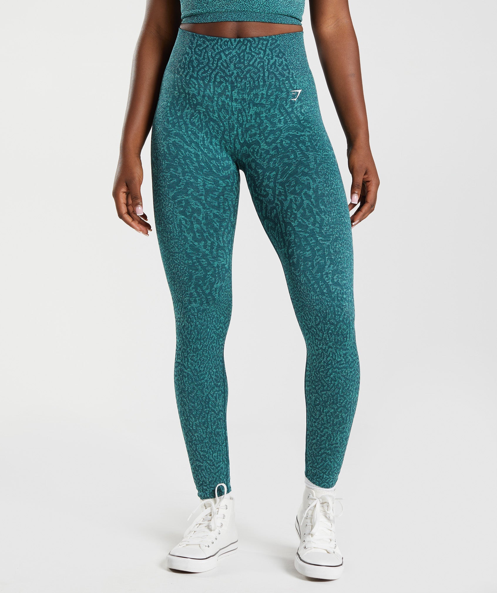 Leggins Gymshark Adapt Animal Seamless Mujer Turquesa | 5704198-IJ