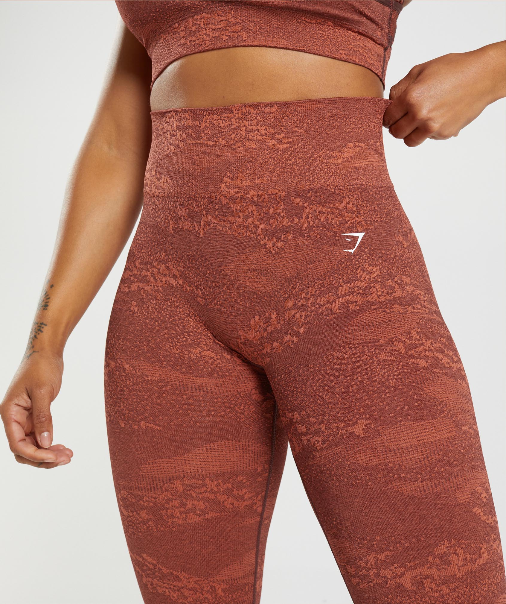 Leggins Gymshark Adapt Camo Seamless Mujer Rojas Marrones | 1972564-IF