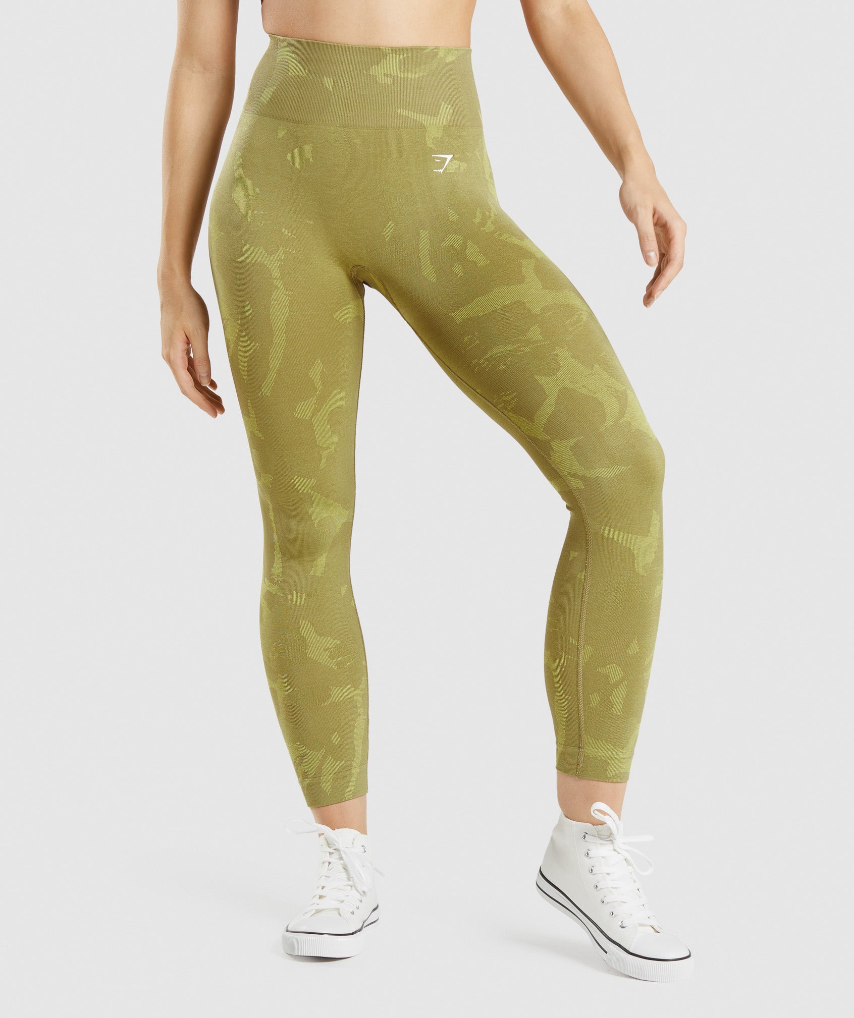 Leggins Gymshark Adapt Camo Seamless Mujer Verde | 7461398-PW